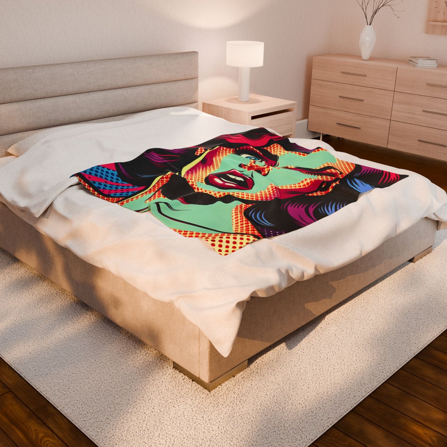 Retro Pop Expression - Plush Blanket