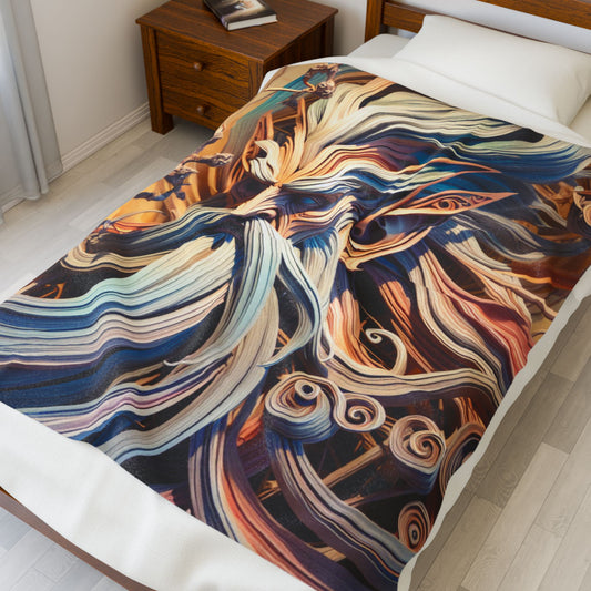 Whiskered Wisps and Swirls- Plush Blanket