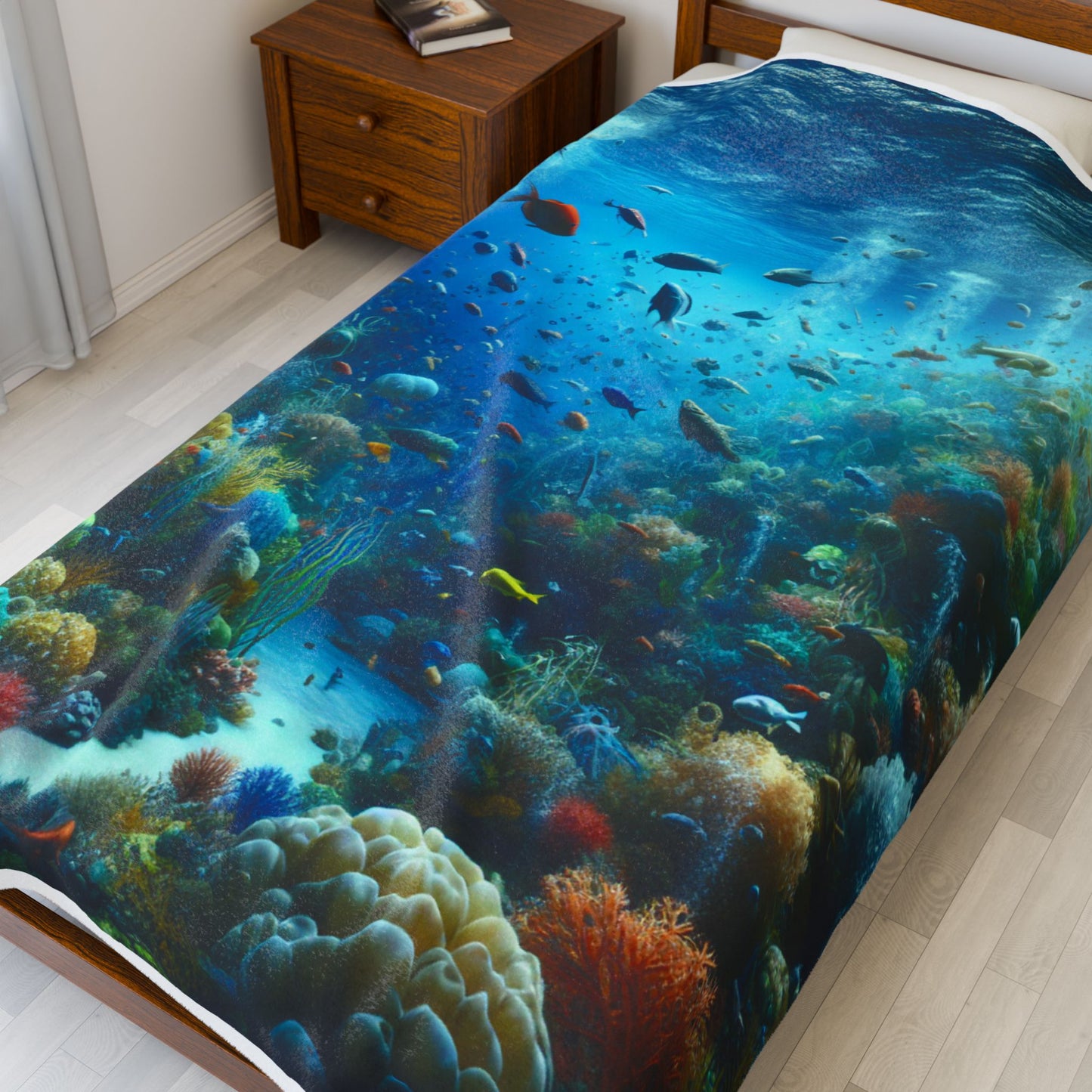 Undersea Marine Tapestry- Plush Blanket