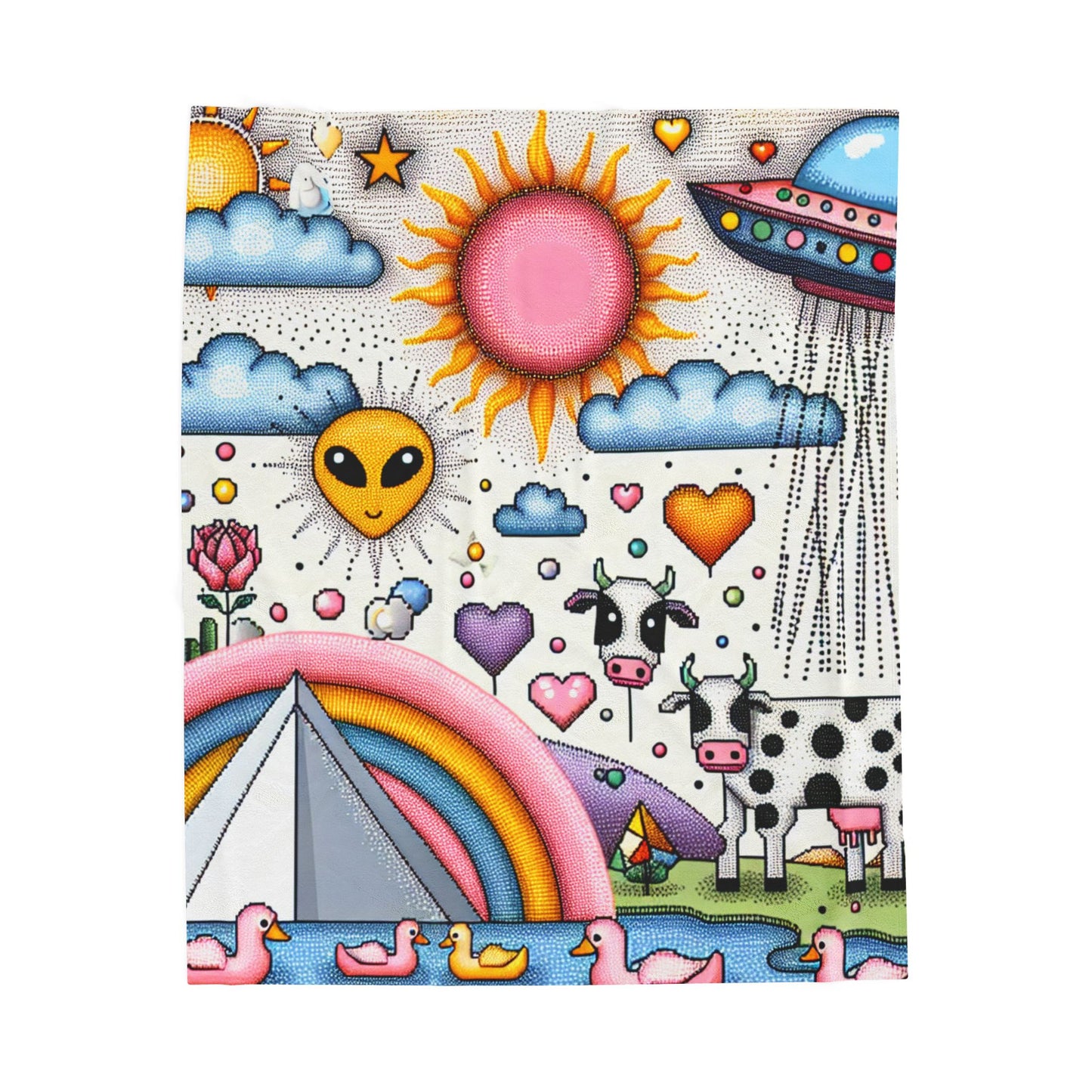 Whimsical Wonderland Scene - Plush Blanket