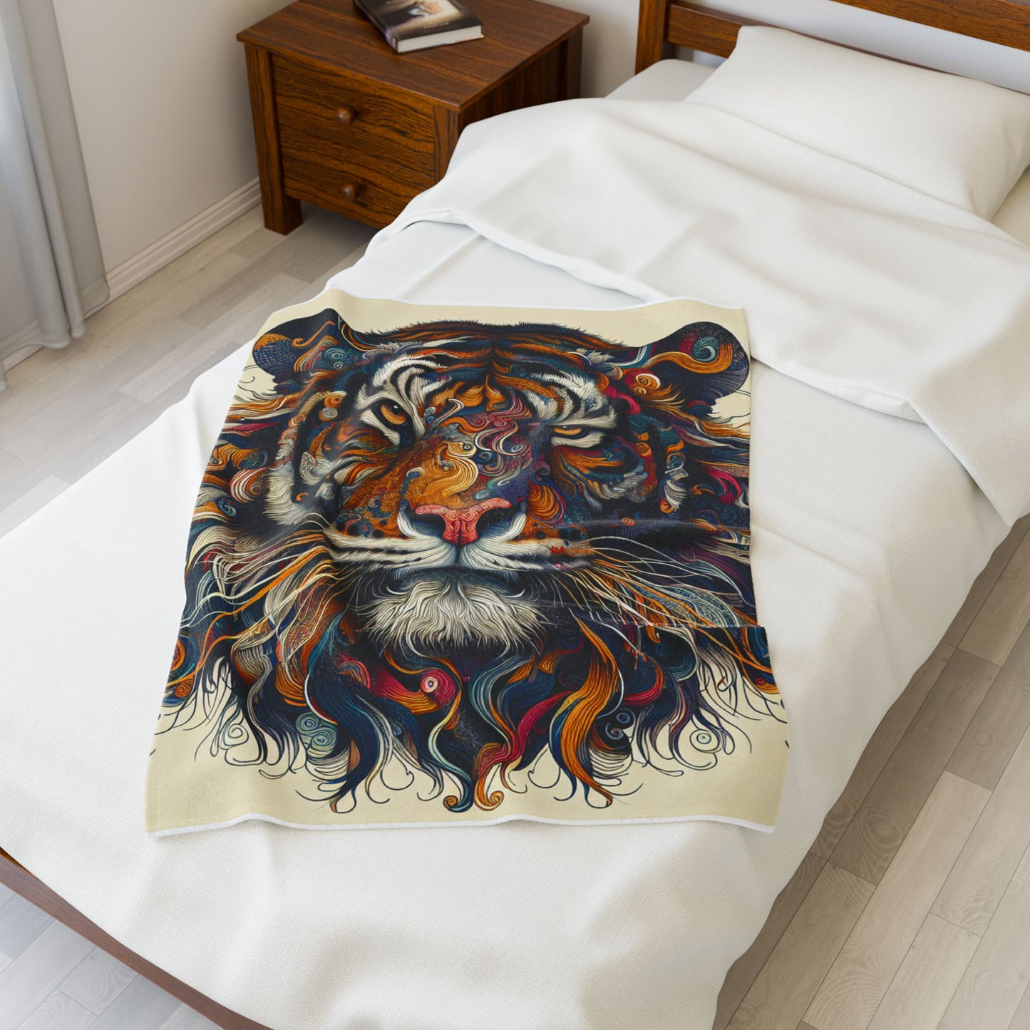 Fierce Imaginative Tiger - Plush Blanket