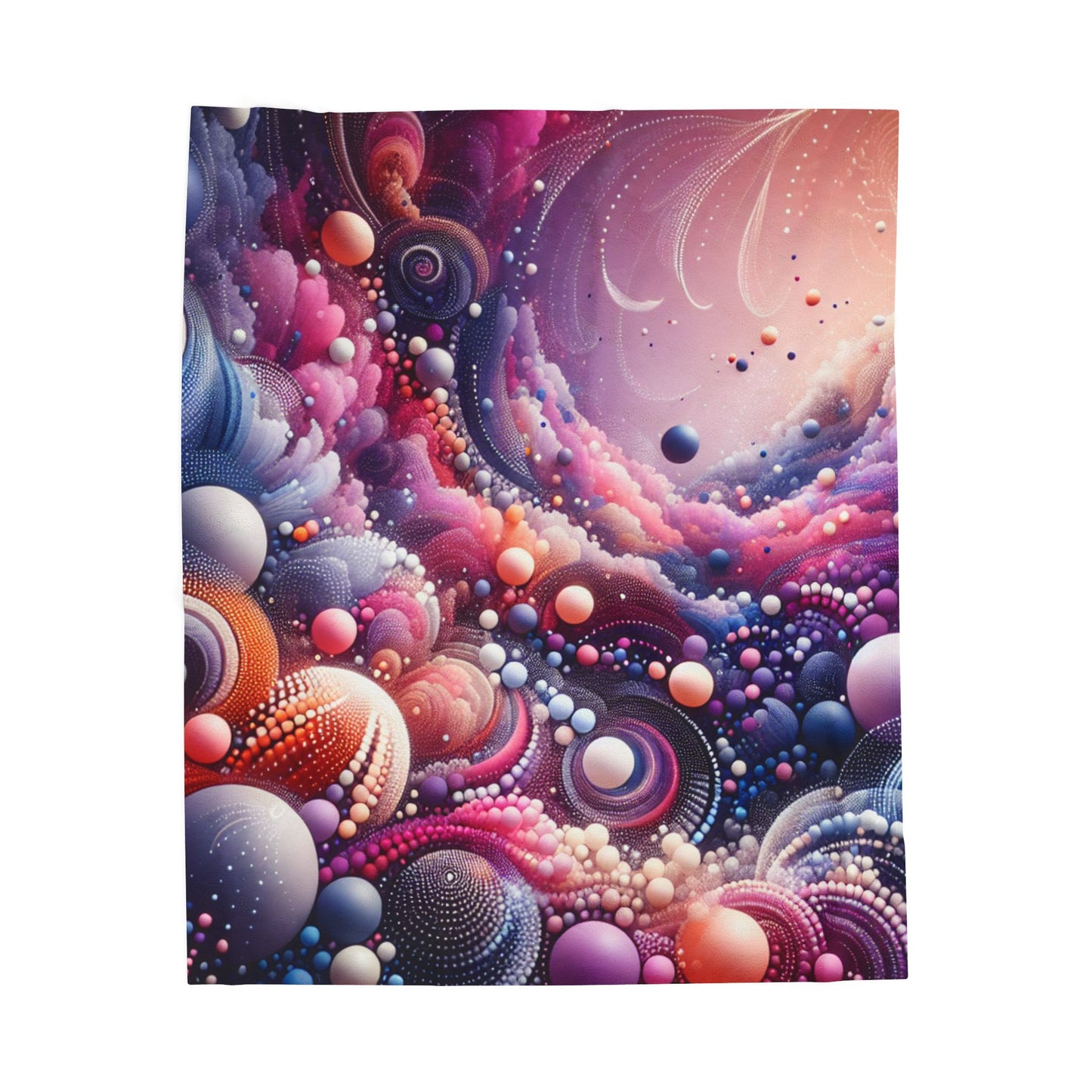 Celestial Dance of Spheres - Plush Blanket