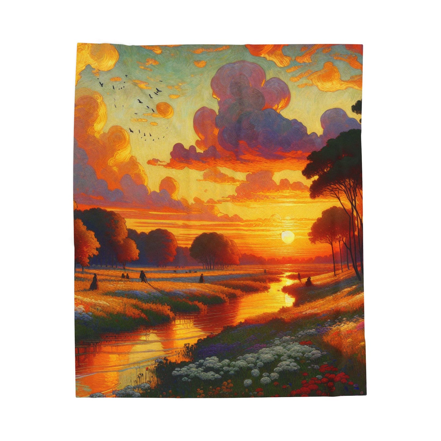 Radiant Evening Radiance - Plush Blanket