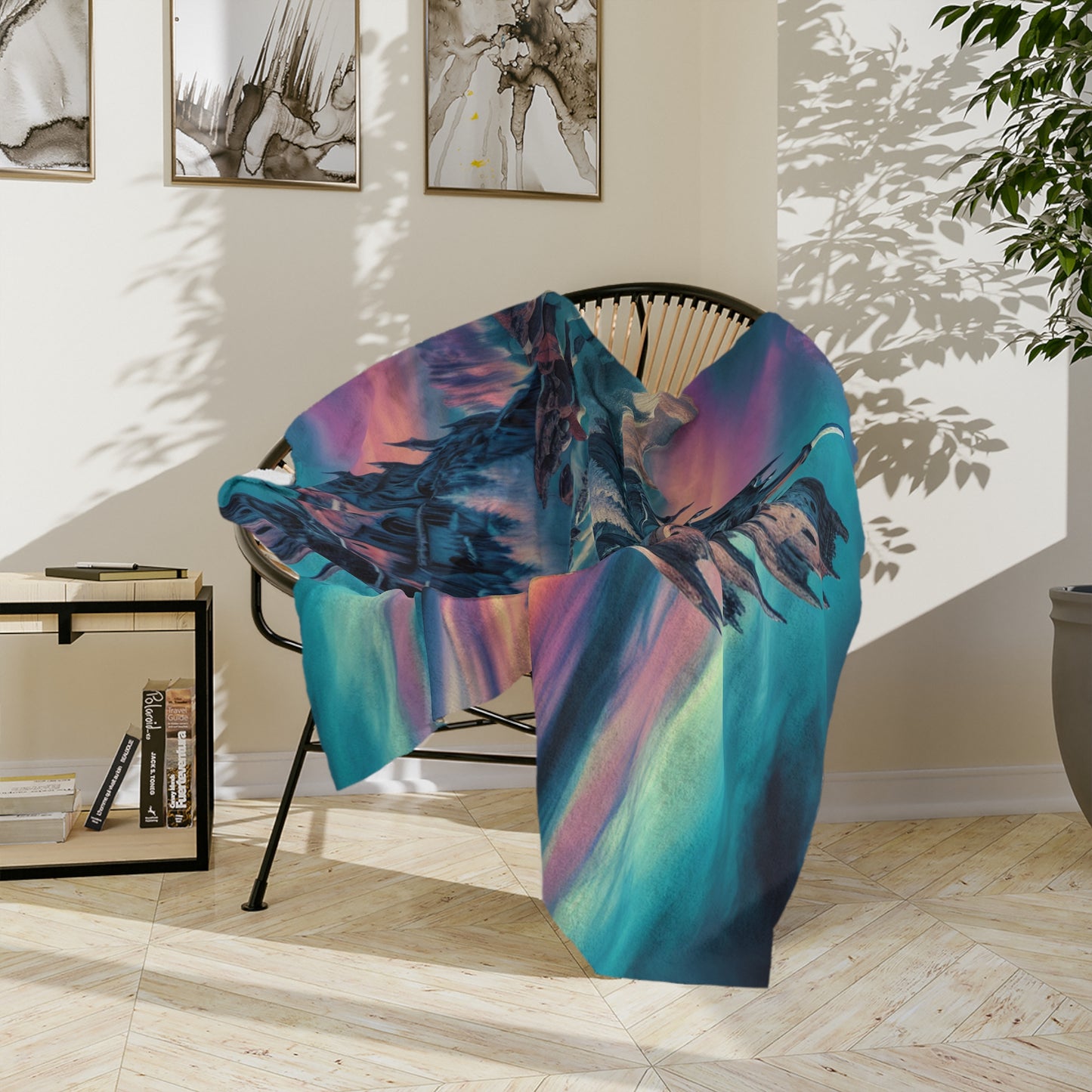 Winter Castle at Lakeside - Minky Blanket