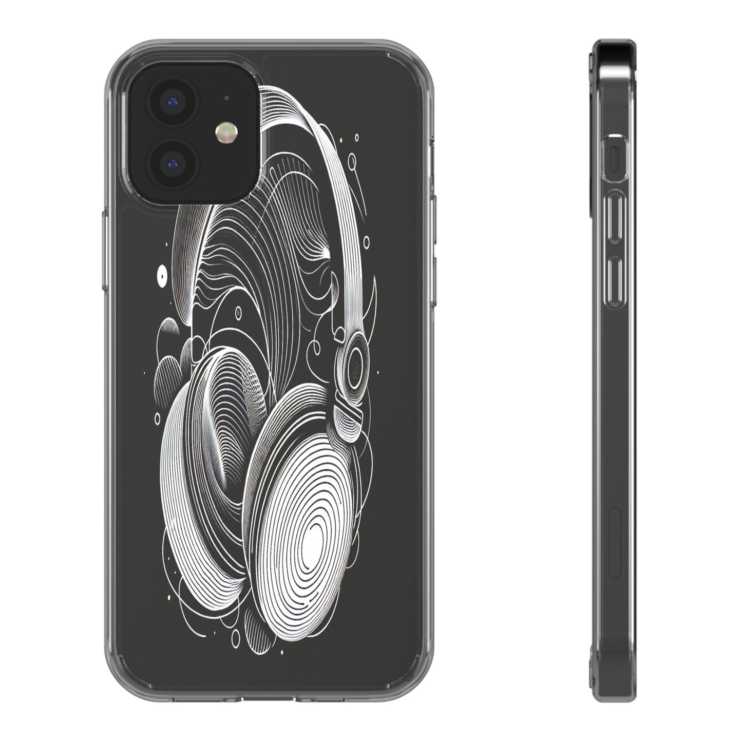 Transparent Harmonic Waves Iphone Case Compatible With Iphone 16 15 14 - Clear Phone Cover