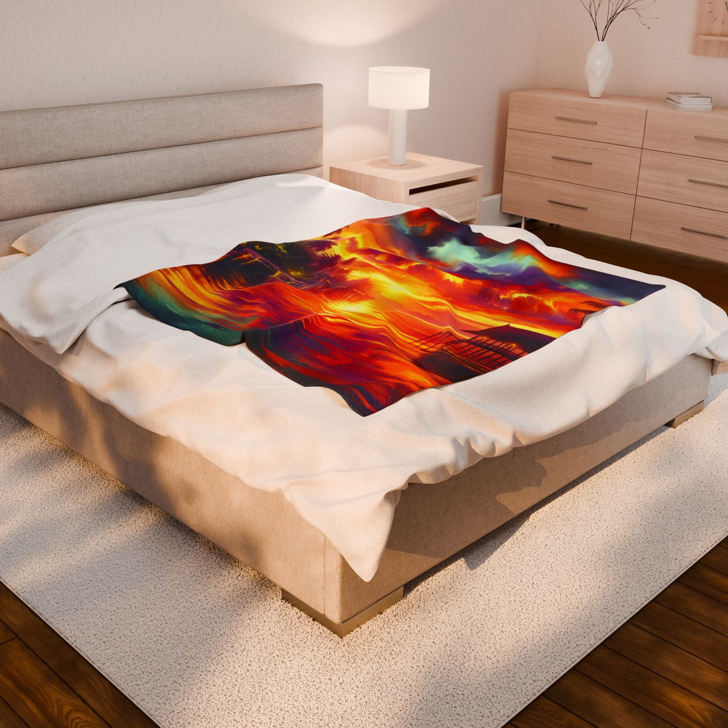 Tropical Evening Radiance - Plush Blanket