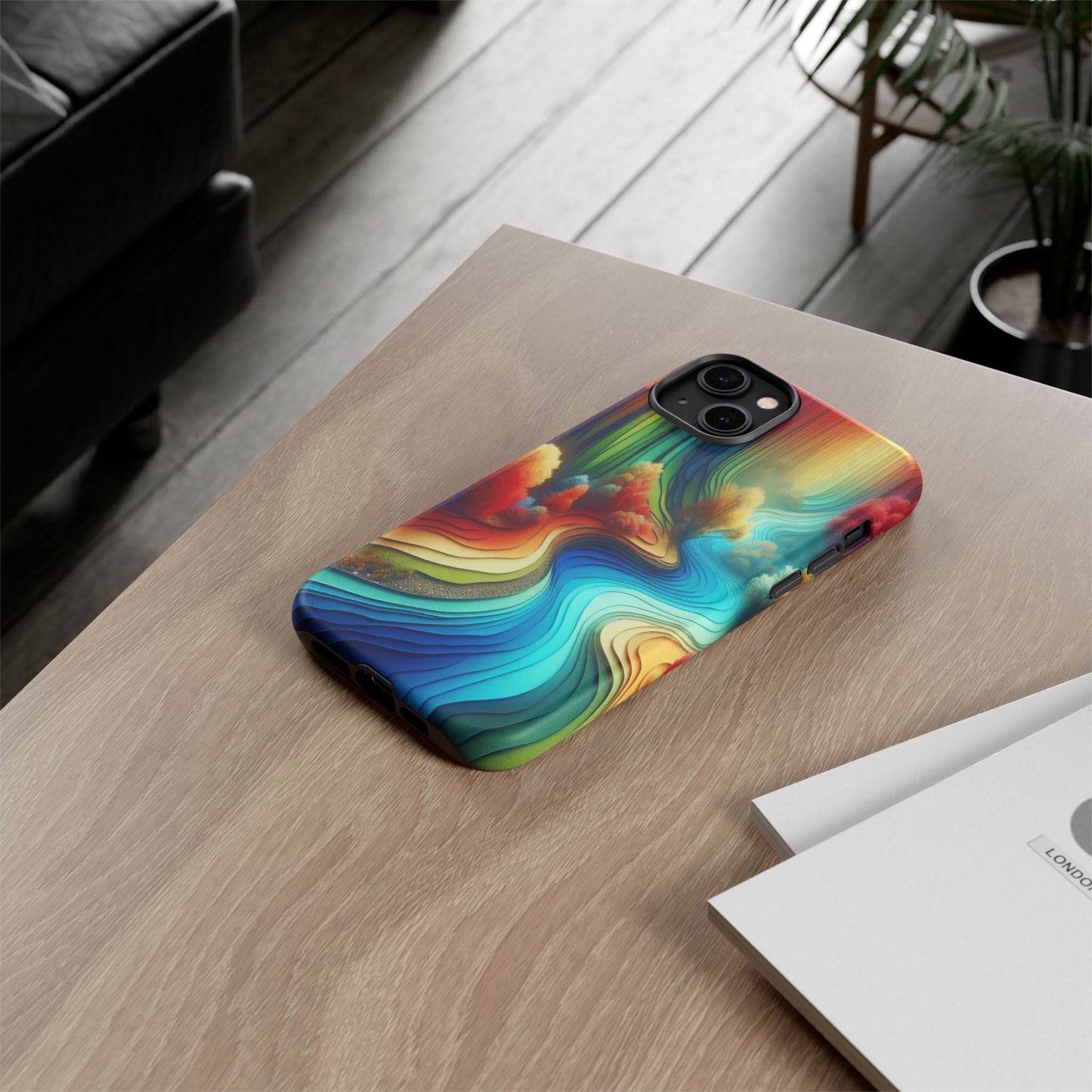 Protective River of Colors Iphone Case Compatible With Iphone 16 15 14 - Iphone Cover