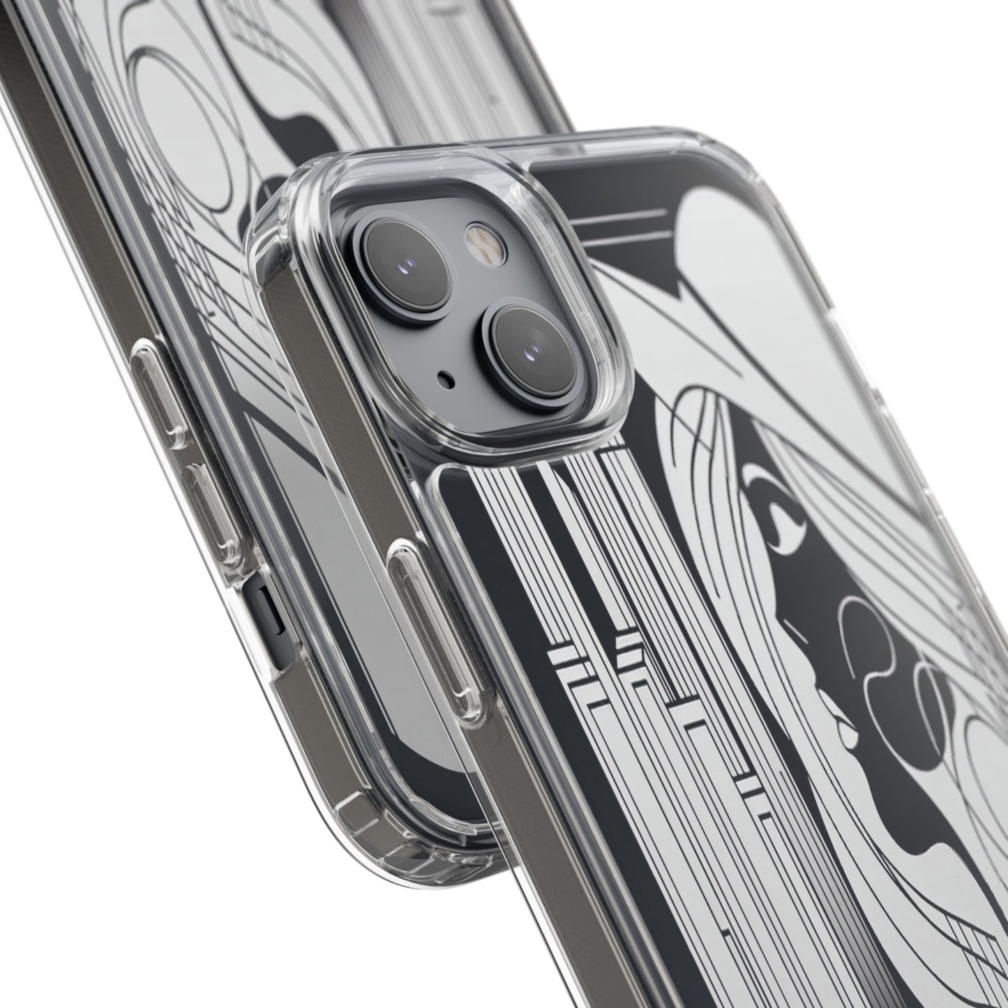 Transparent Silhouette of a Modern Vision Iphone Case Compatible With Iphone 16 15 14 - Clear Phone Cover