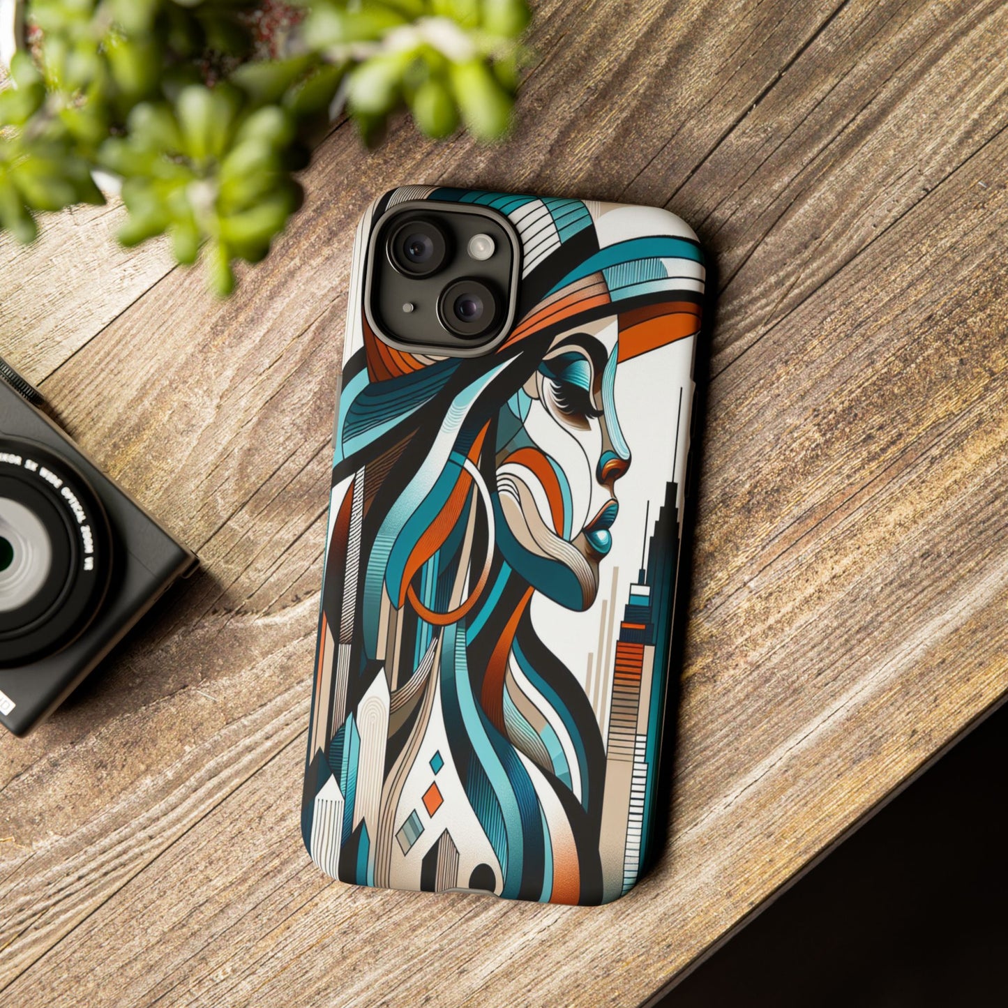 Custom ProtectiveCity Muse in Abstract LinesIphone Case Compatible With Iphone 16 15 14 - Phone Cover