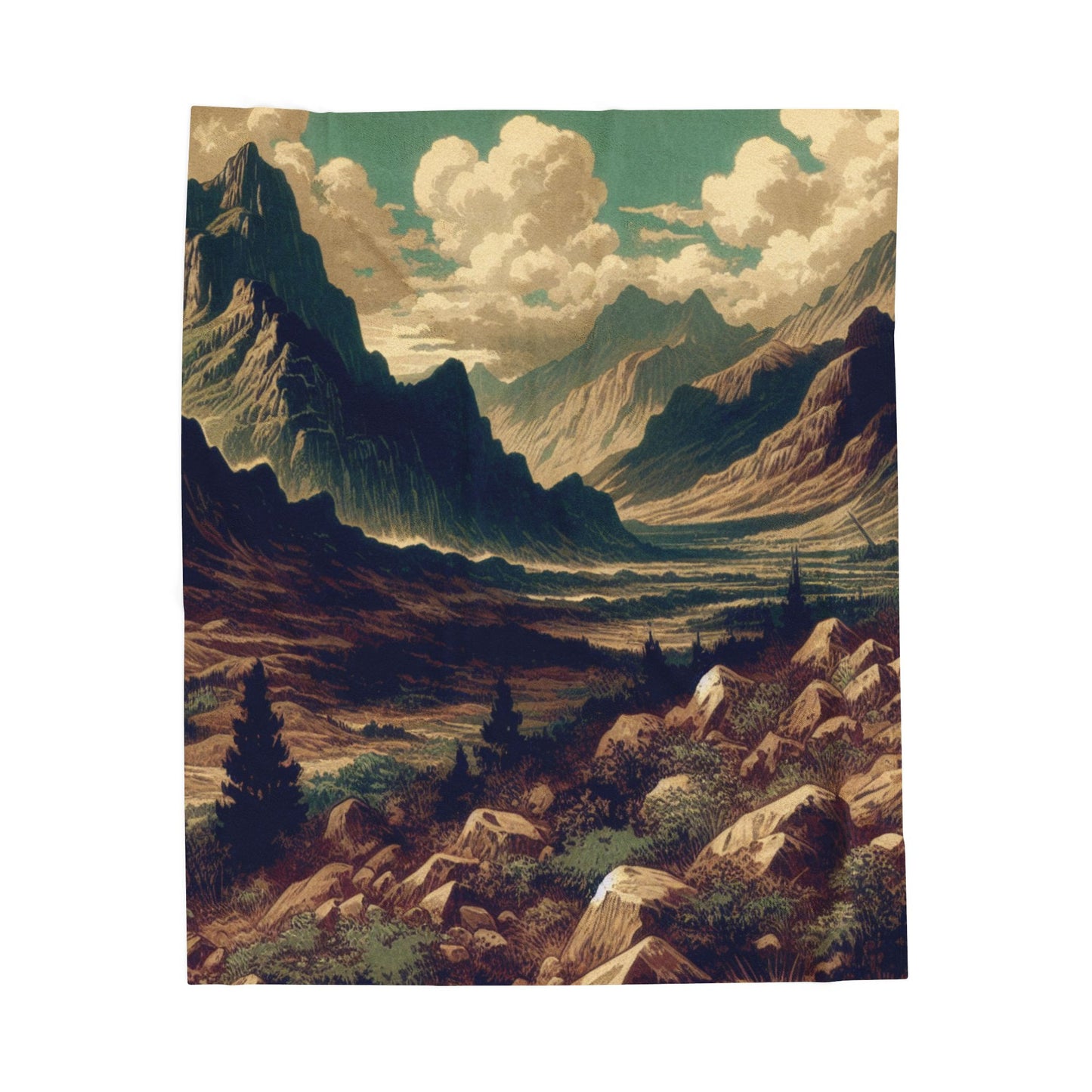 Alpine Wilderness at Dawn- Plush Blanket