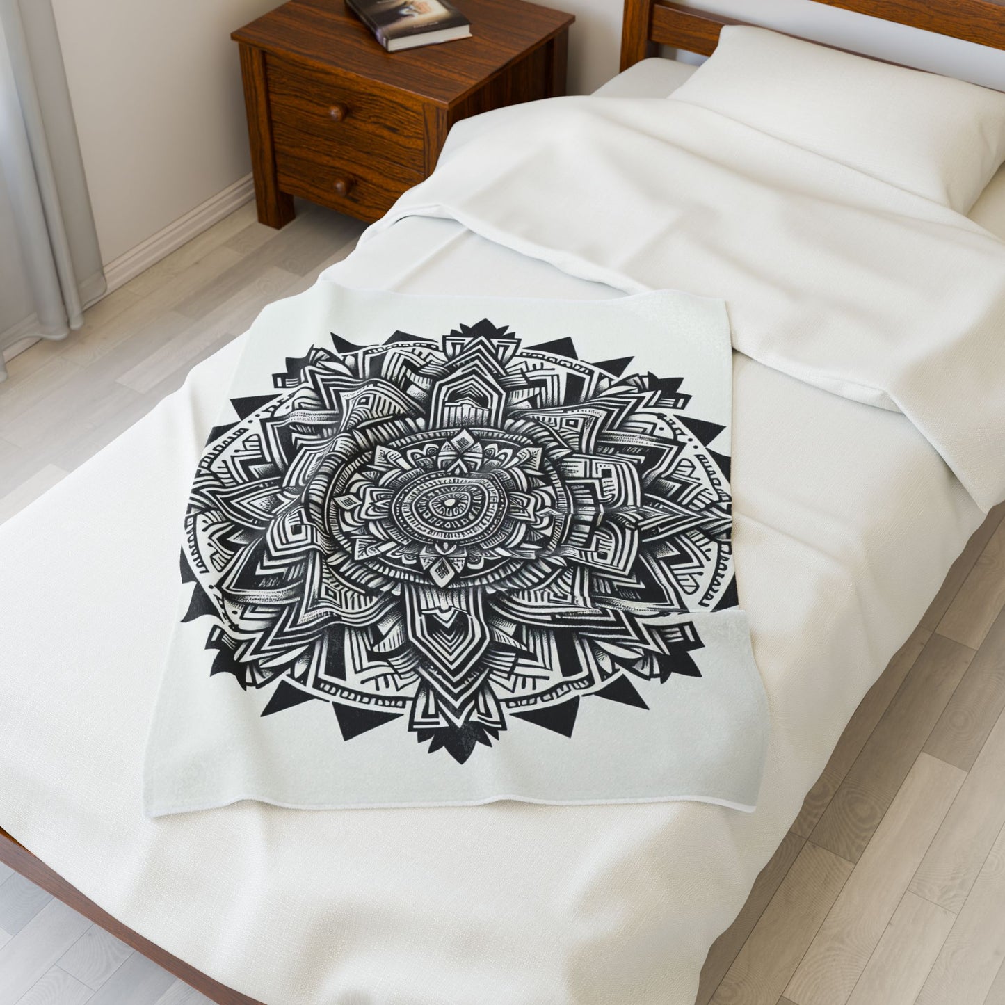 Intricate Zen Mandala- Plush Blanket