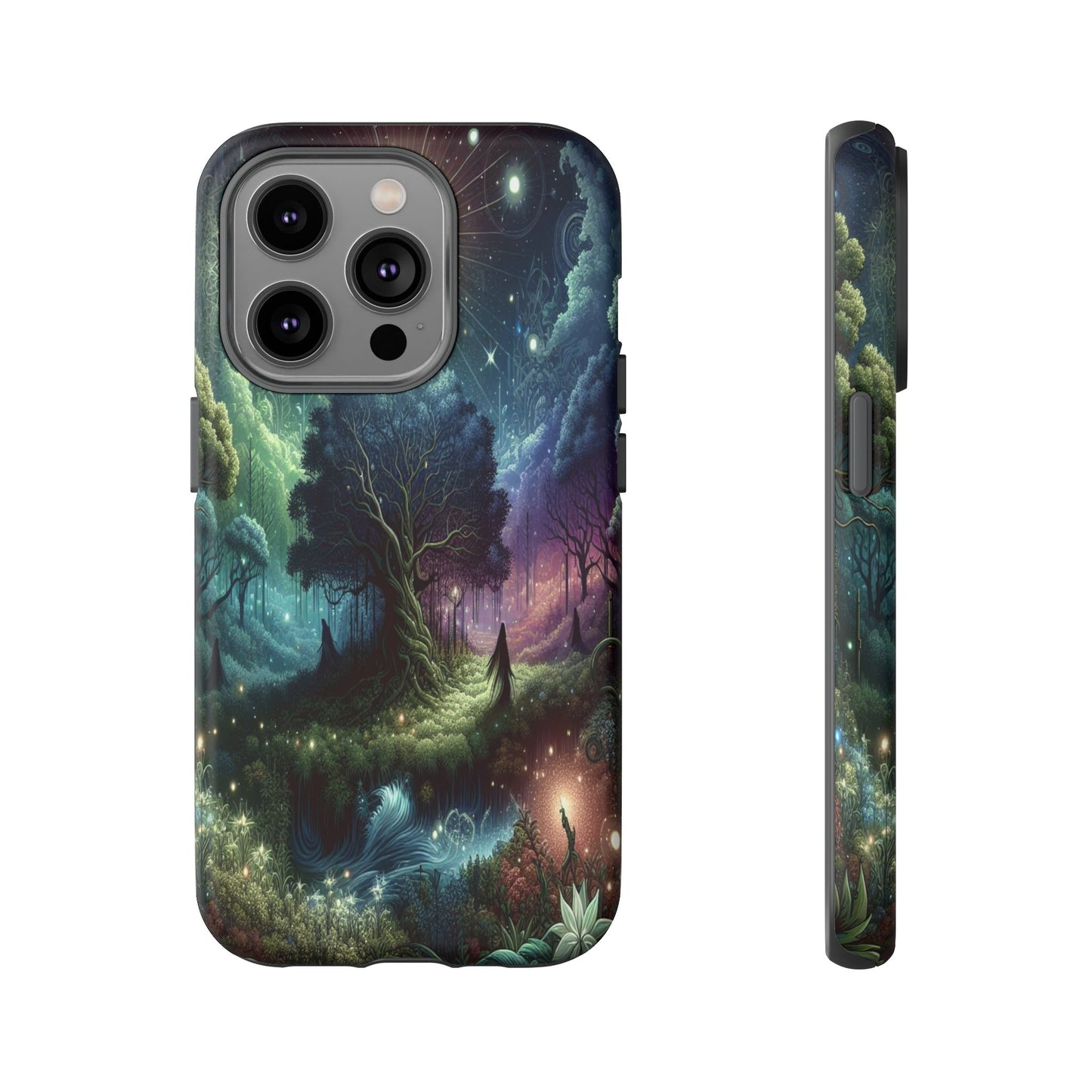 Luminous Forest Nightscape - Phone Case