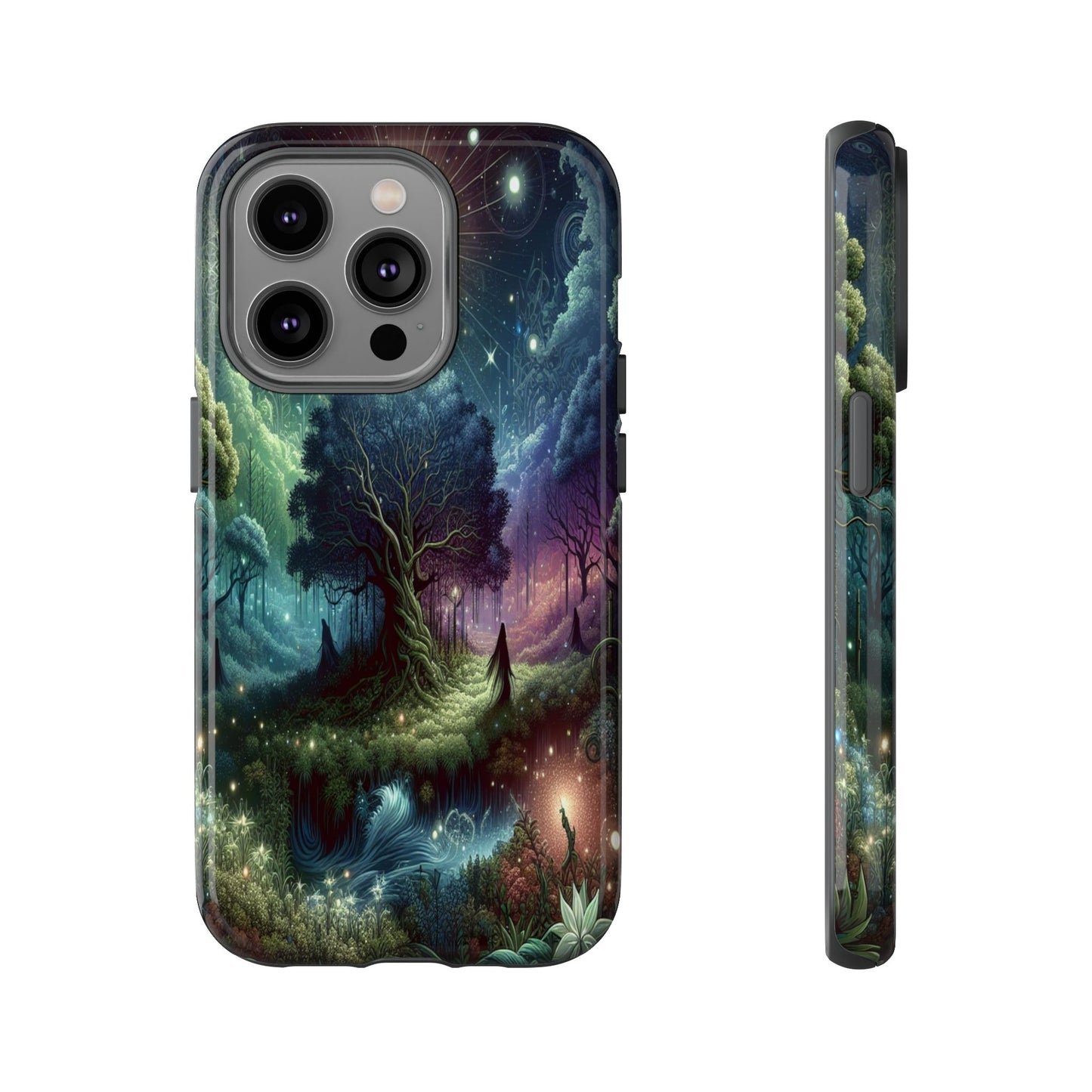 Luminous Forest Nightscape - Phone Case