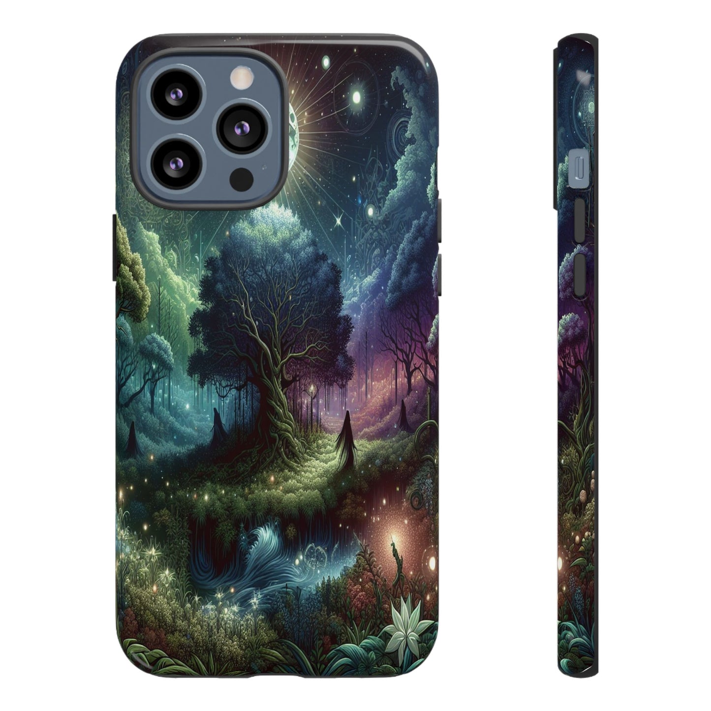 Luminous Forest Nightscape - Phone Case