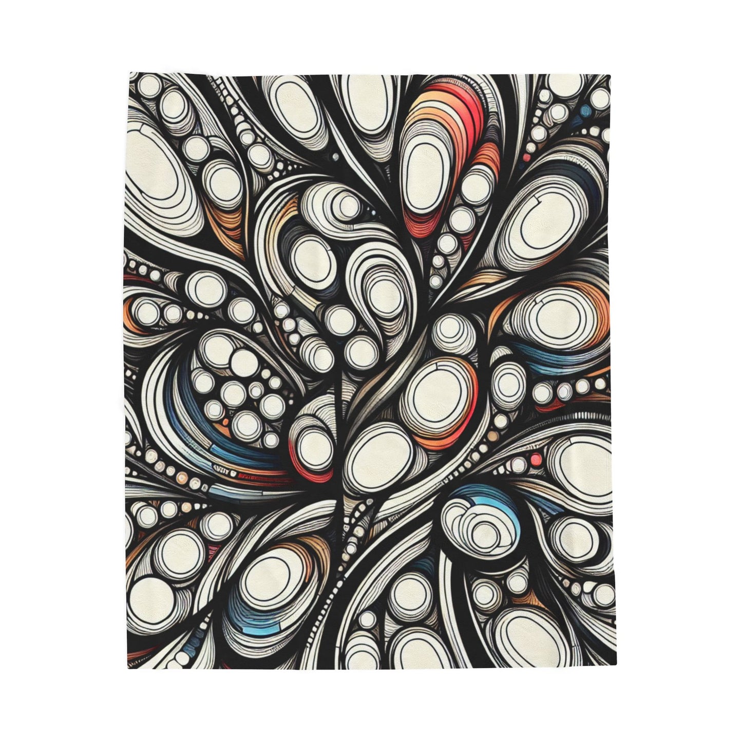 Whimsical Patterns in Motion - Plush Blanket