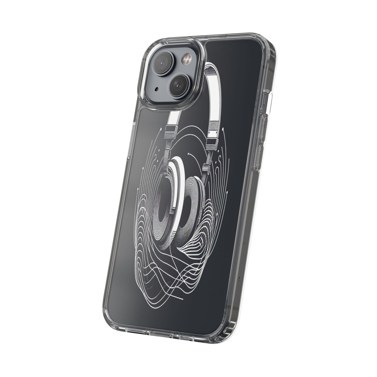 Transparent Sound Waves Unleashed Iphone Case Compatible With Iphone 16 15 14 - Clear Phone Cover