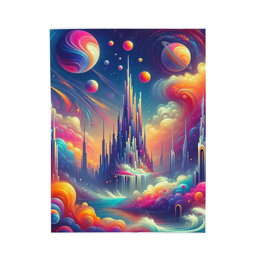 World Beyond the Clouds - Plush Blanket