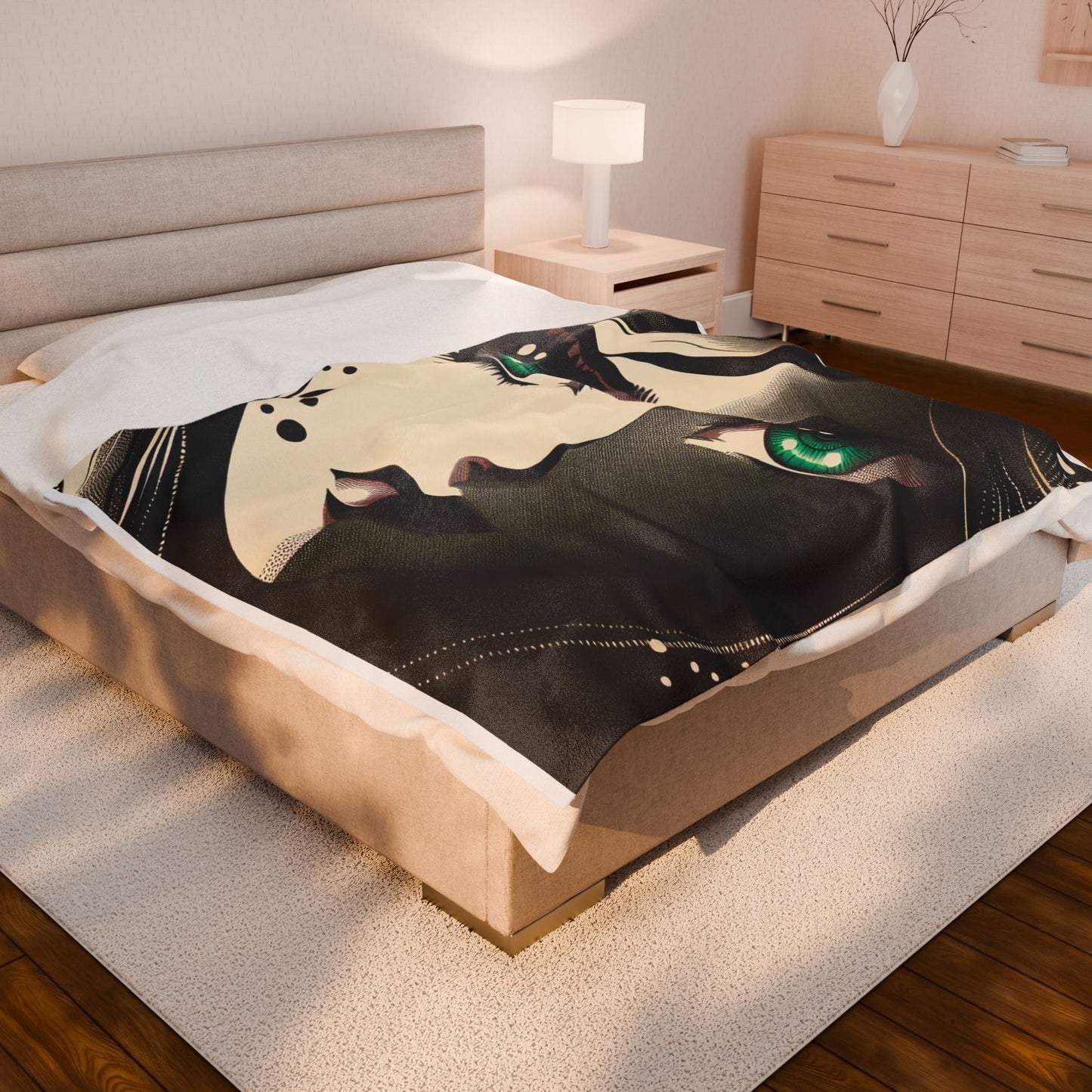 Mystique in Contrast - Plush Blanket