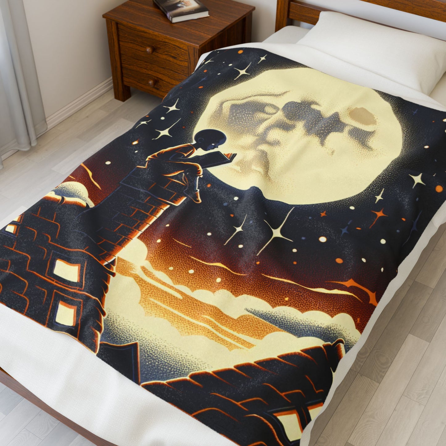 Lunar Reading Odyssey - Plush Blanket
