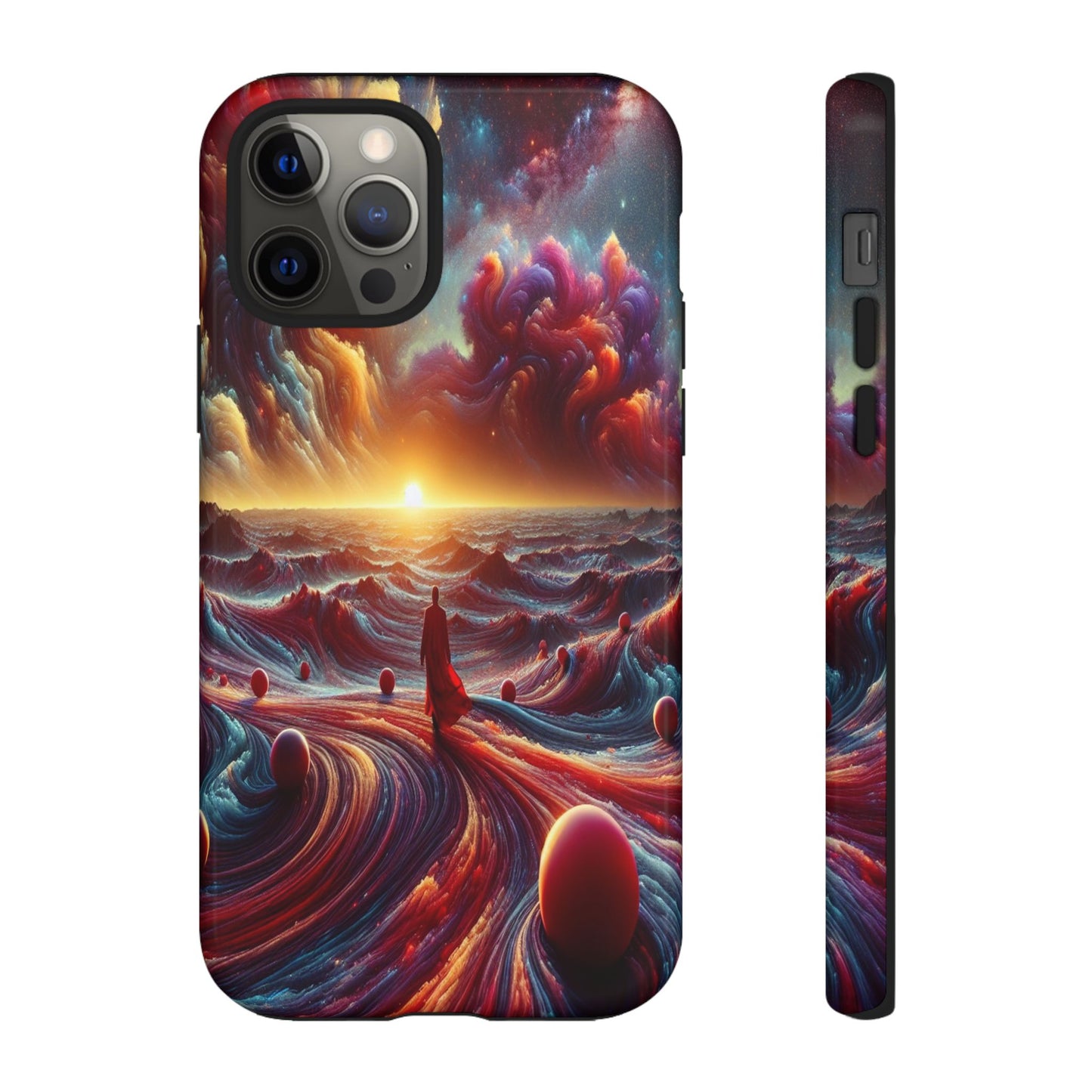Journey Through Celestial Waves - Phone Case