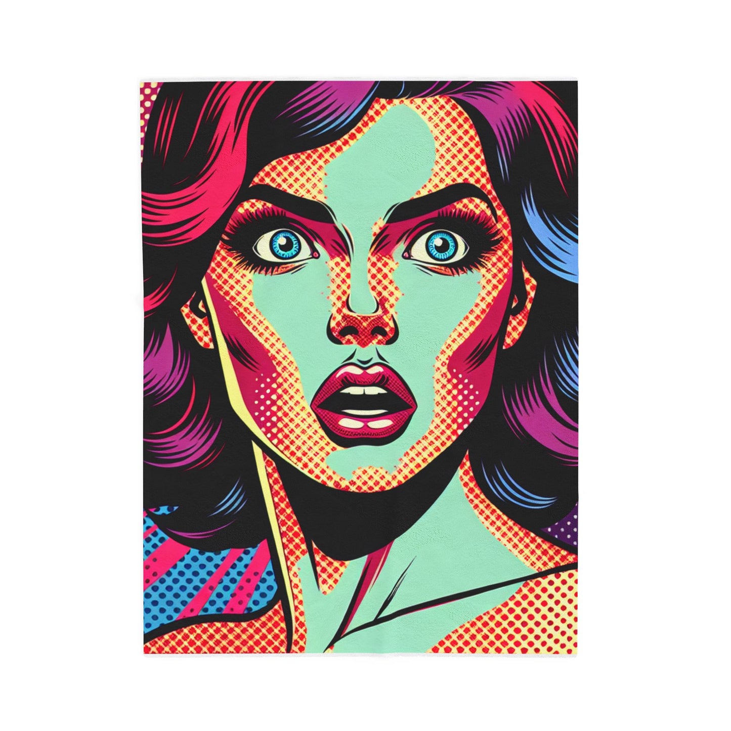 Retro Pop Expression - Plush Blanket