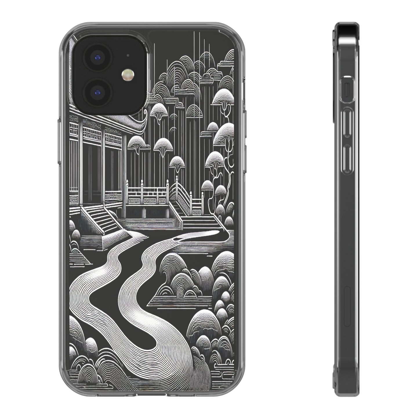 Transparent Zen Pathway Iphone Case Compatible With Iphone 16 15 14 - Clear Phone Cover