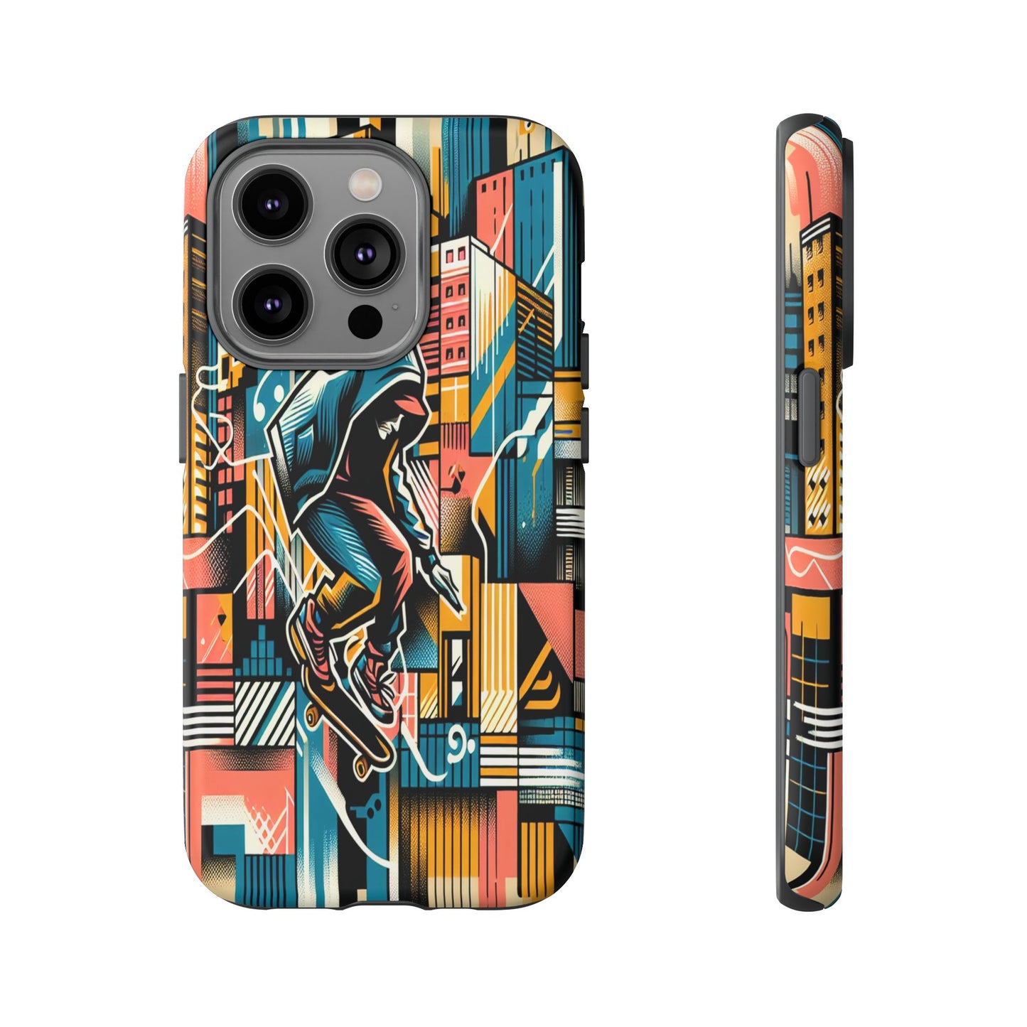 Skater in the Cityscape - Phone Case