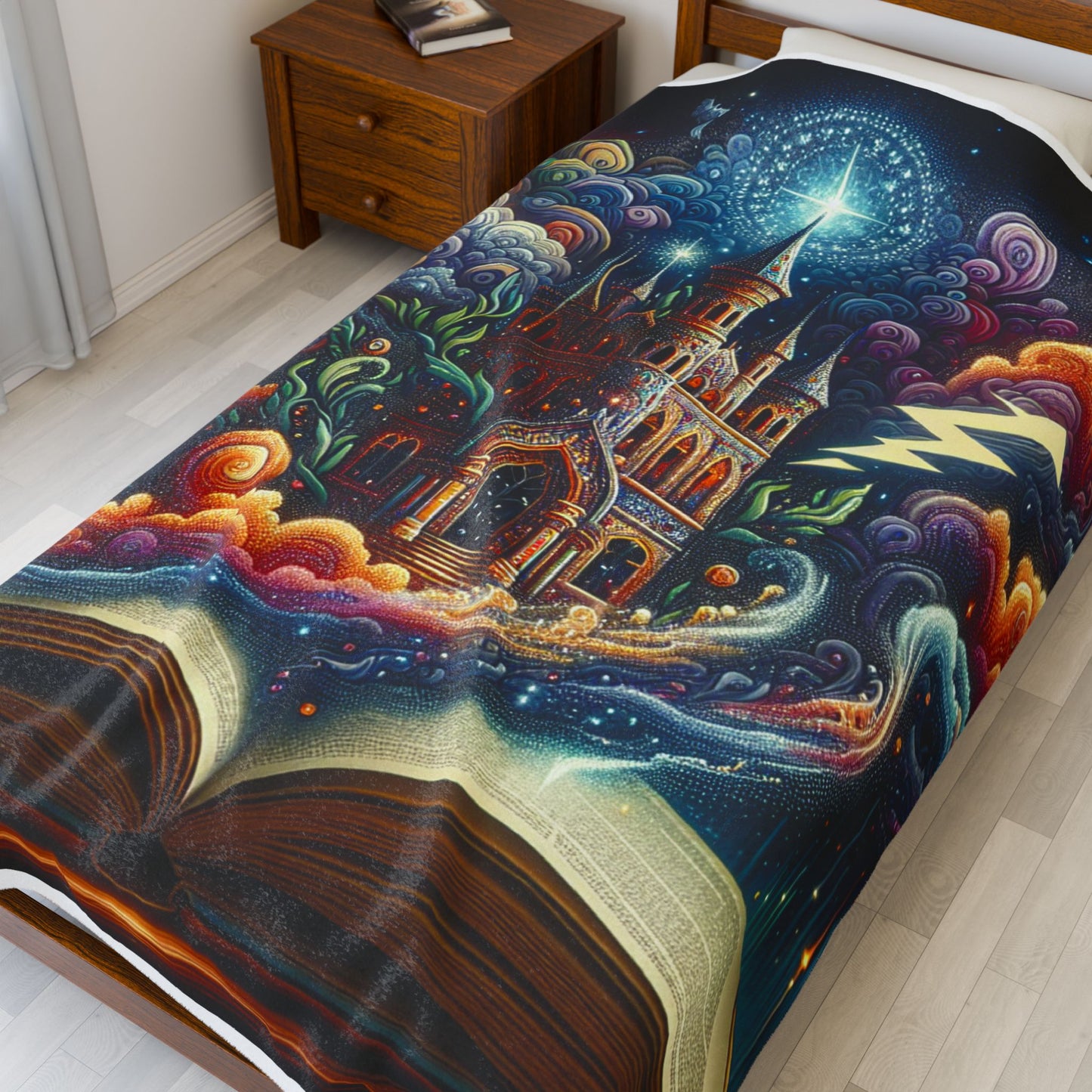 Dreamweaver's Realm Unveiled - Plush Blanket