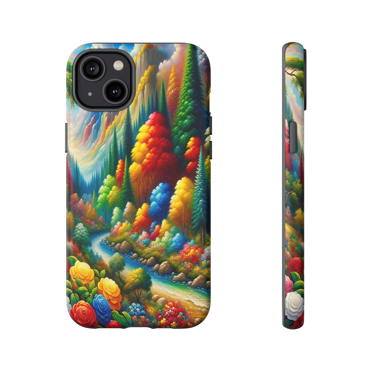 Custom ProtectiveColorful Nature ParadiseIphone Case Compatible With Iphone 16 15 14 - Phone Cover