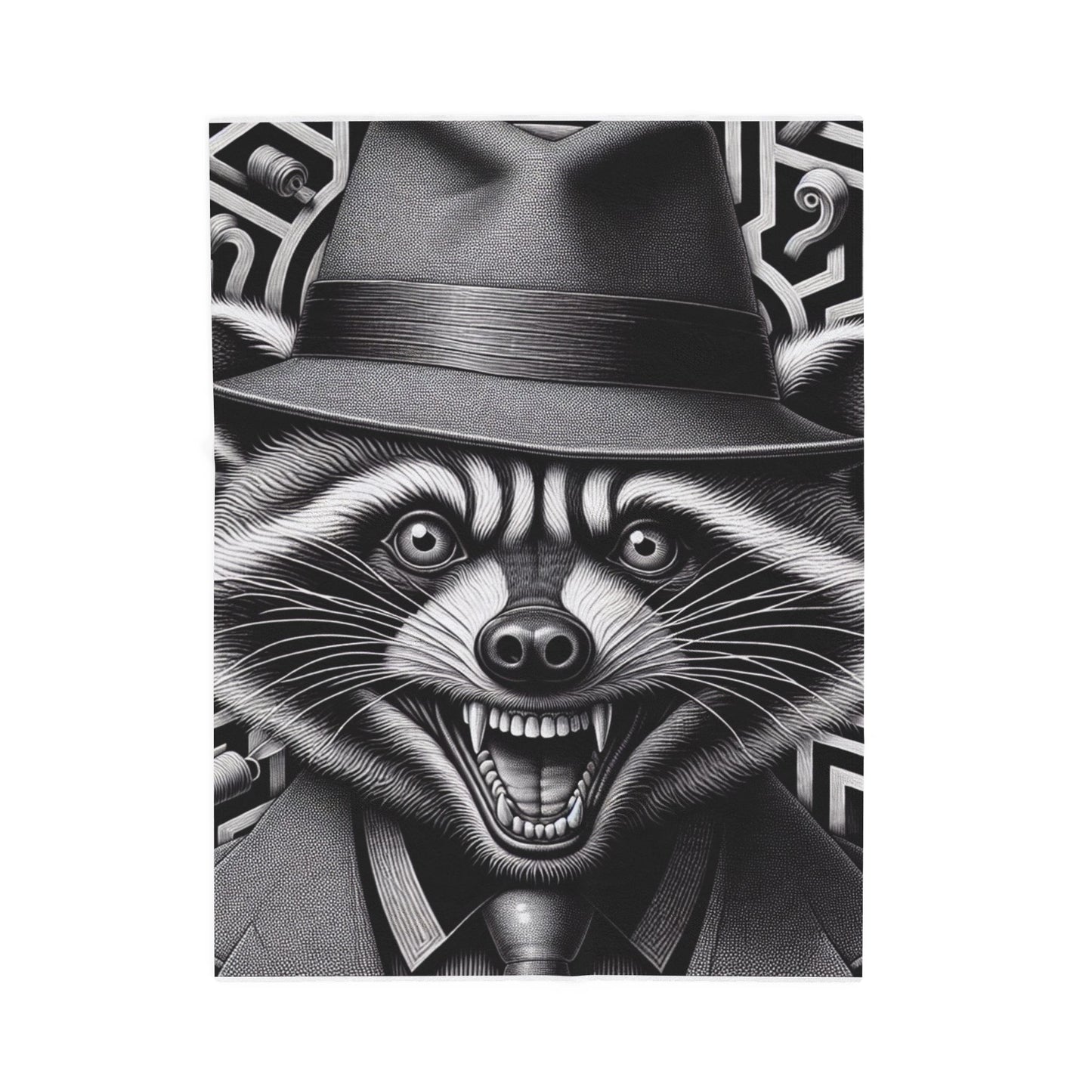 Raccoon's Labyrinth Adventure - Plush Blanket