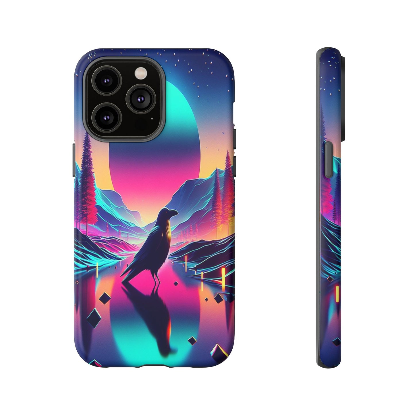Celestial Horizon with Raven - Phone Case