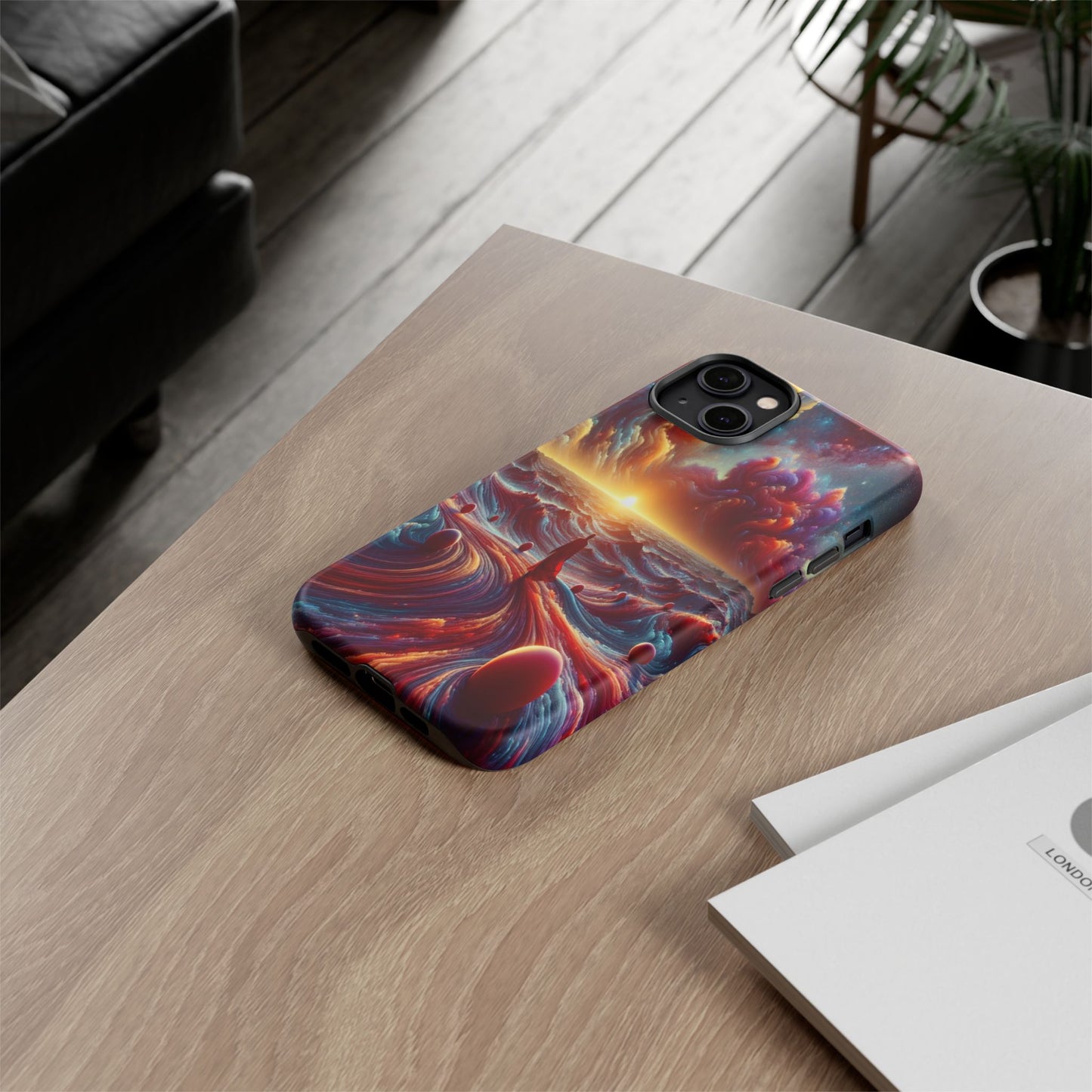 Journey Through Celestial Waves - Phone Case