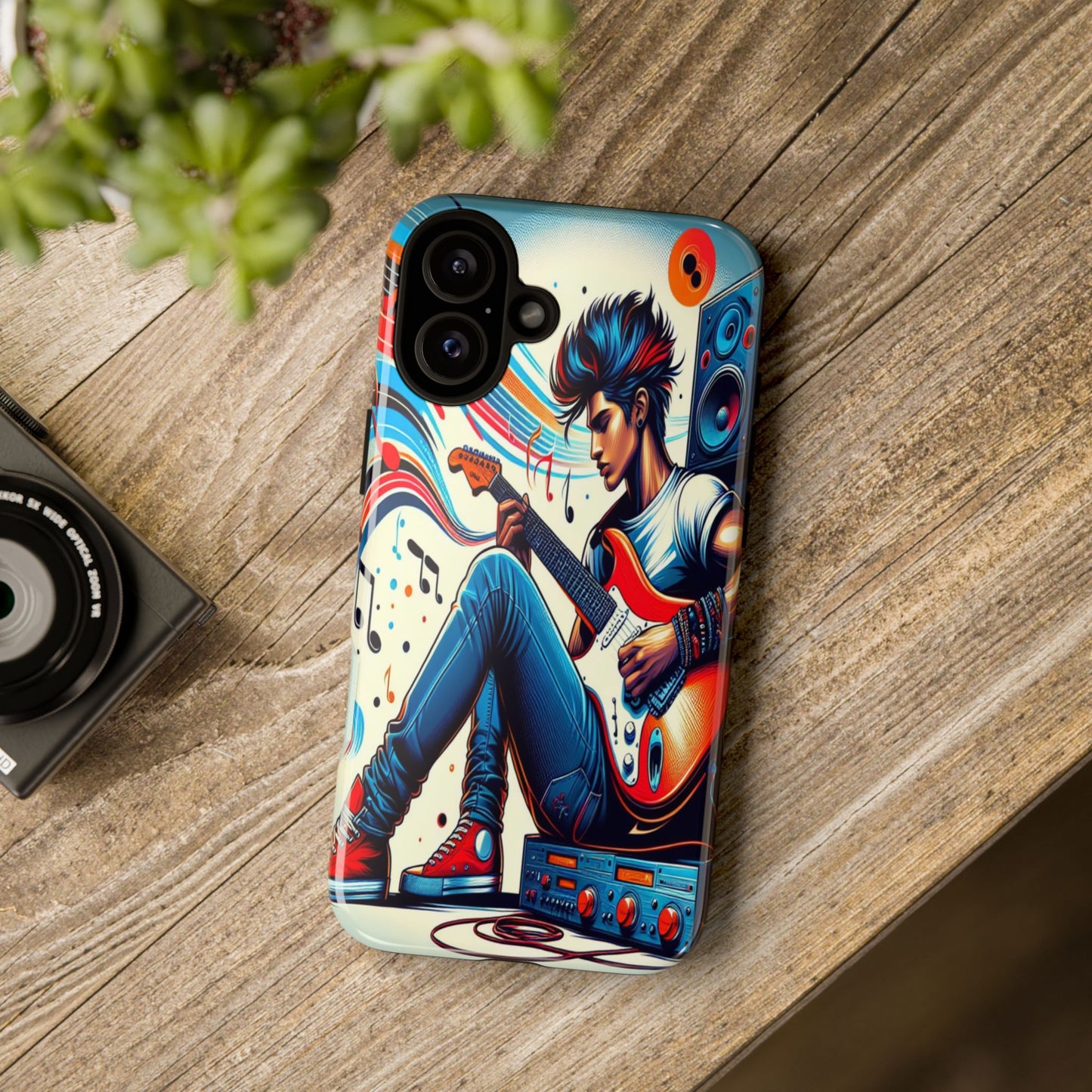 Protective Guitar Rhythms and Colorful Tunes Iphone Case Compatible With Iphone 16 15 14 - Phone Cover