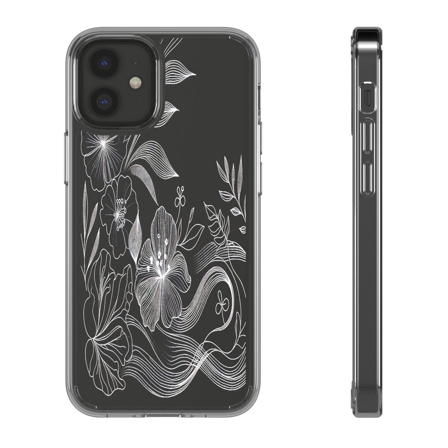 Transparent Petals in Motion Iphone Case Compatible With Iphone 16 15 14 - Clear Phone Cover