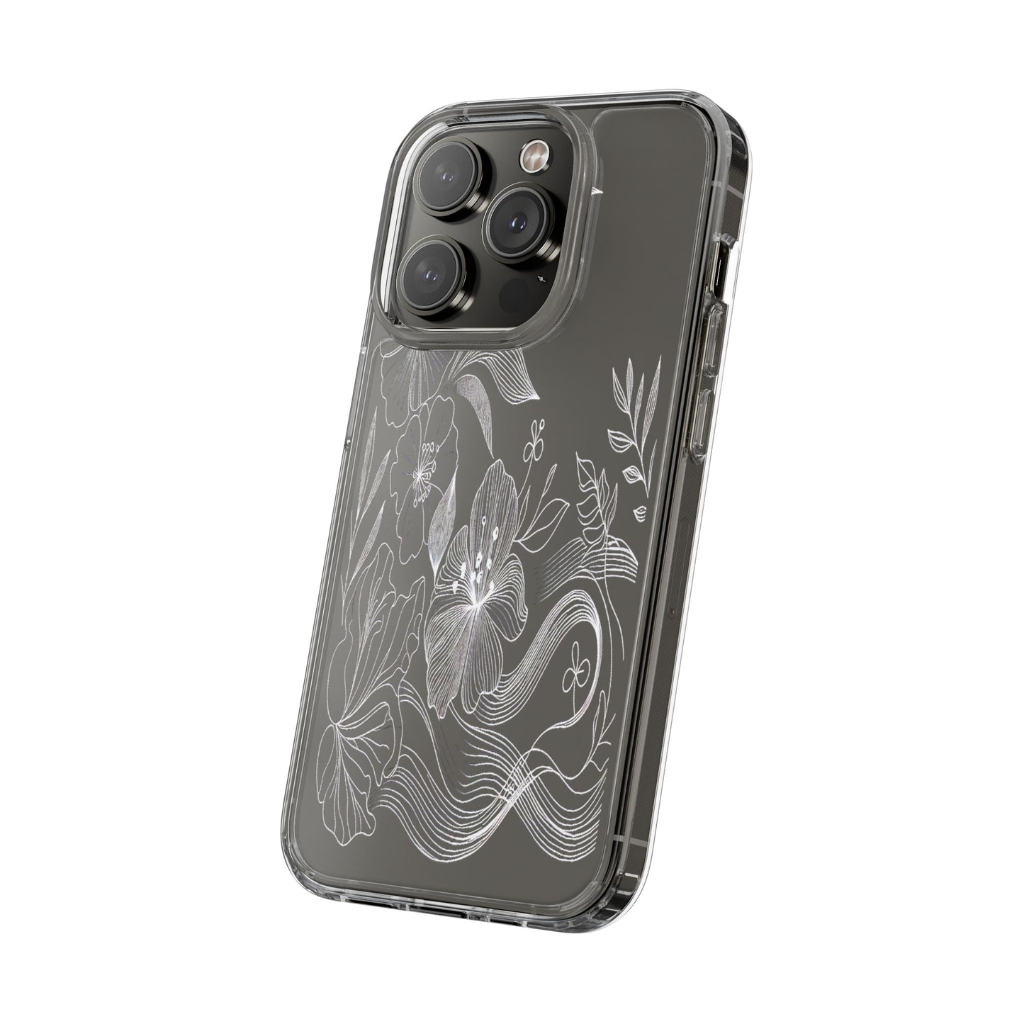 Transparent Petals in Motion Iphone Case Compatible With Iphone 16 15 14 - Clear Phone Cover
