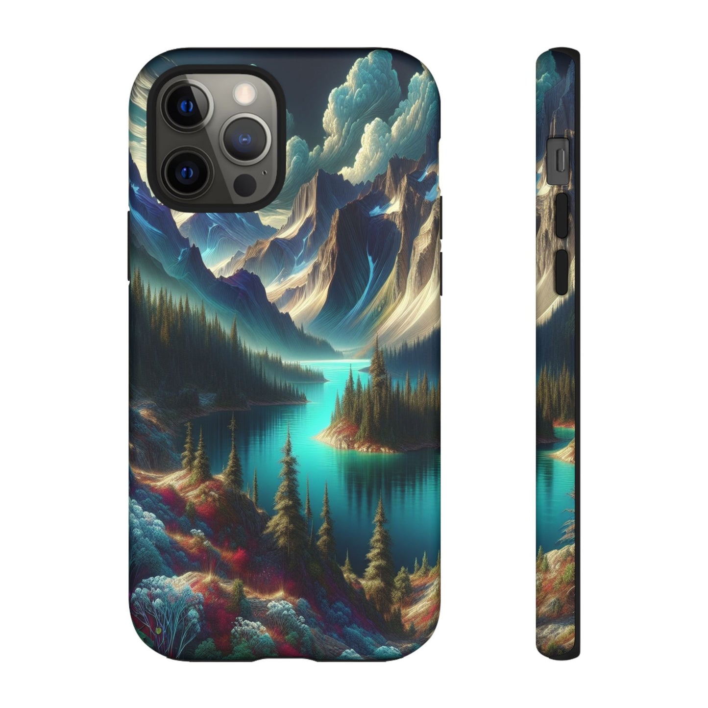 Custom ProtectiveMajestic Peaks and Tranquil WatersIphone Case Compatible With Iphone 16 15 14 - Phone Cover