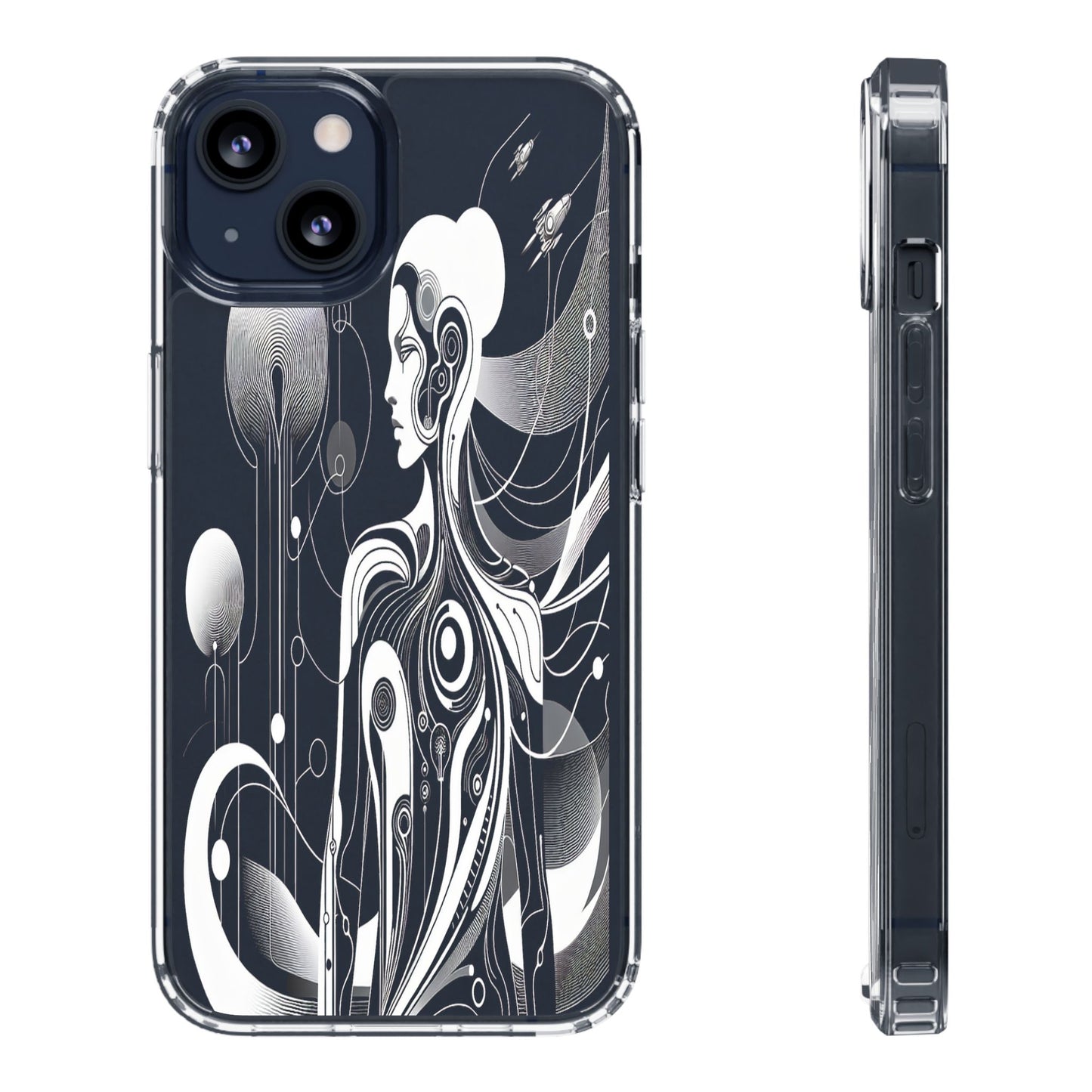 Transparent Galactic Ascent Iphone Case Compatible With Iphone 16 15 14 - Clear Phone Cover