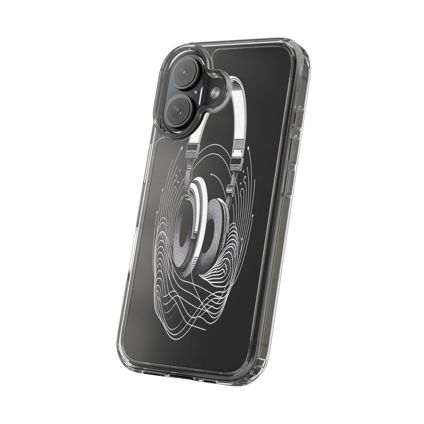 Transparent Sound Waves Unleashed Iphone Case Compatible With Iphone 16 15 14 - Clear Phone Cover