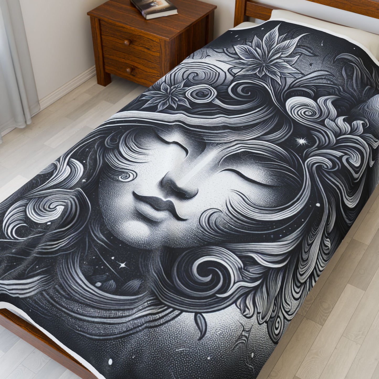 Celestial Muse of Dreams - Plush Blanket