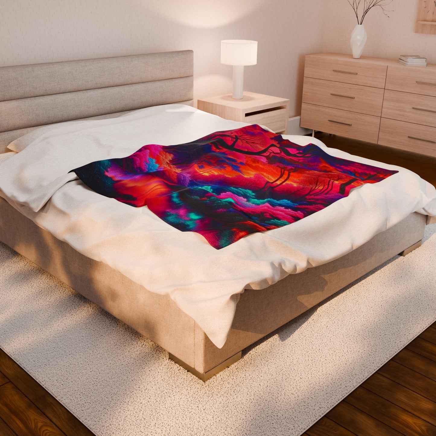 Nature's Radiance Unleashed - Plush Blanket