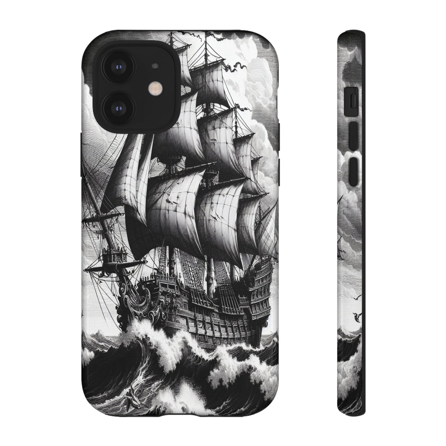 Custom ProtectiveSailing Through the TempestIphone Case Compatible With Iphone 16 15 14 - Phone Cover