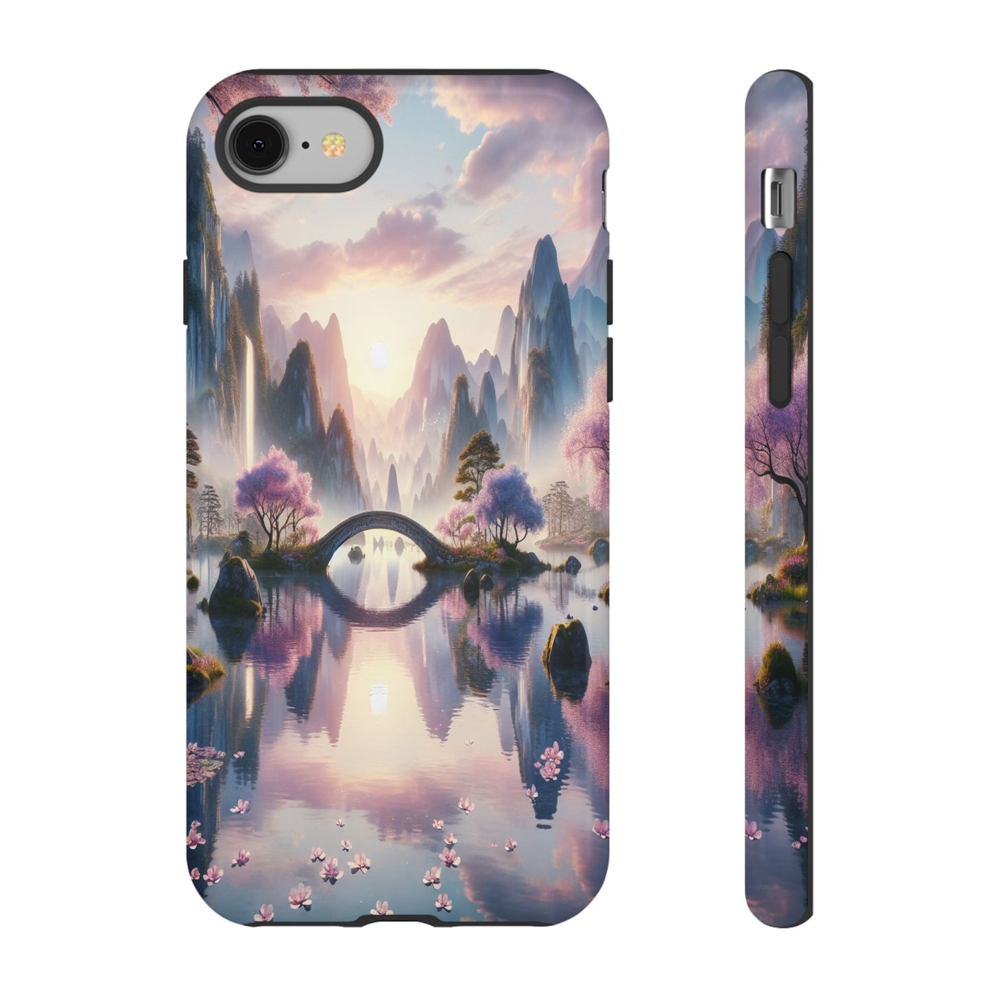 Ethereal Landscape Ablaze with Color - Phone Case