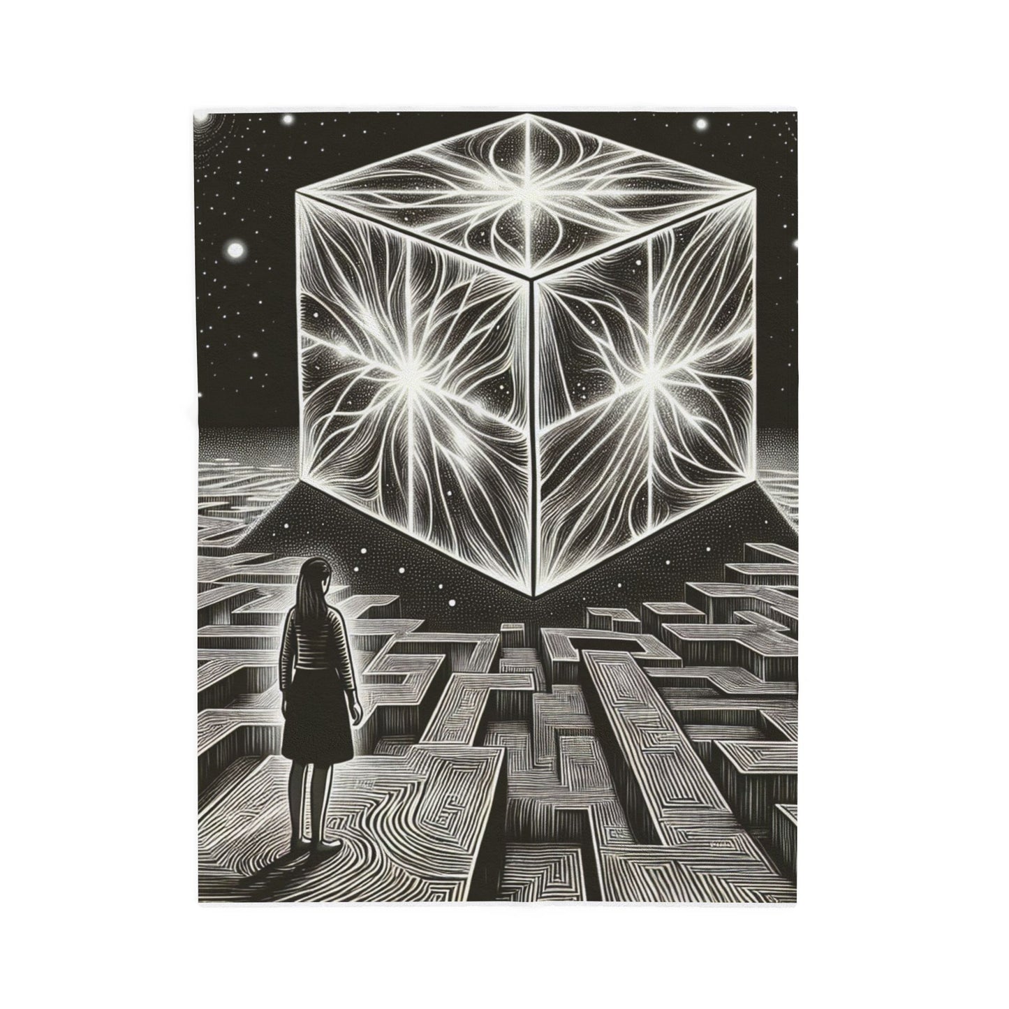 In the Labyrinth of the Mind - Plush Blanket