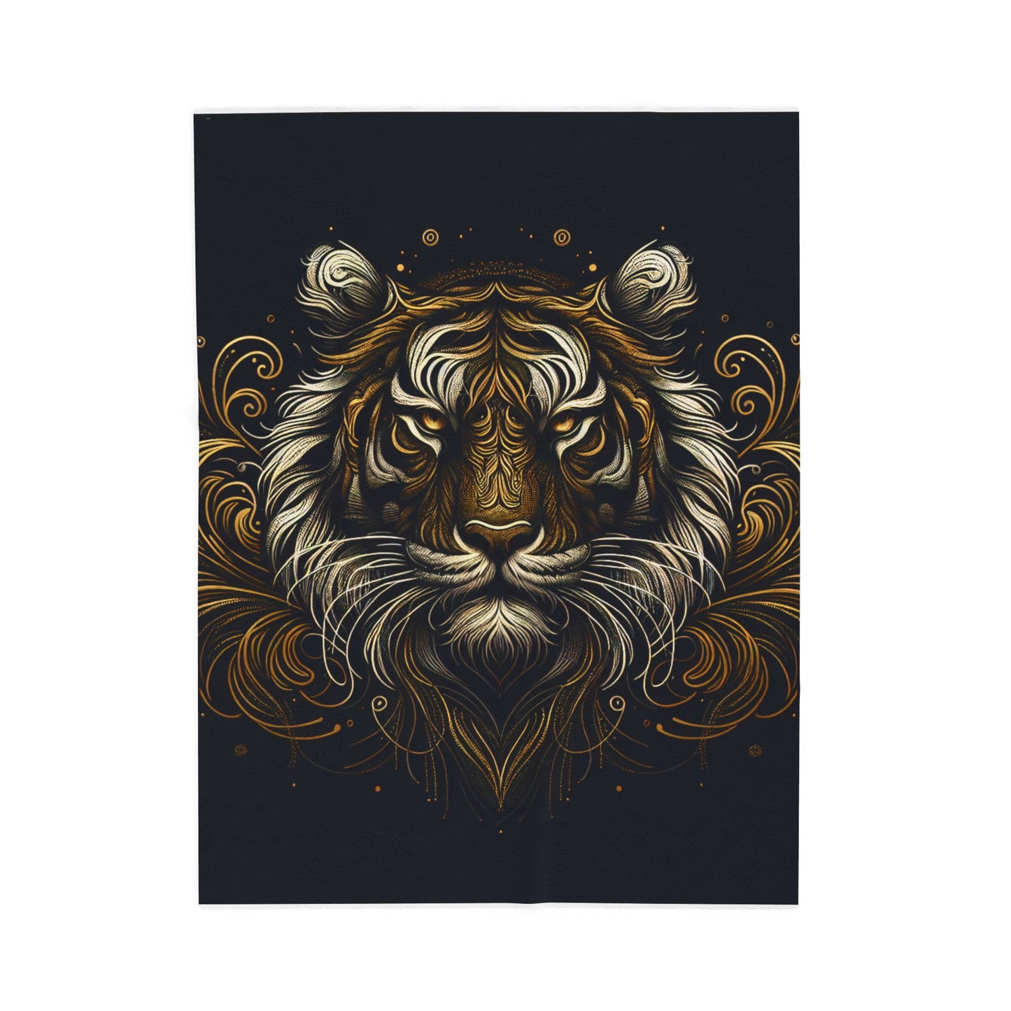 Majestic Feline Fantasy - Plush Blanket