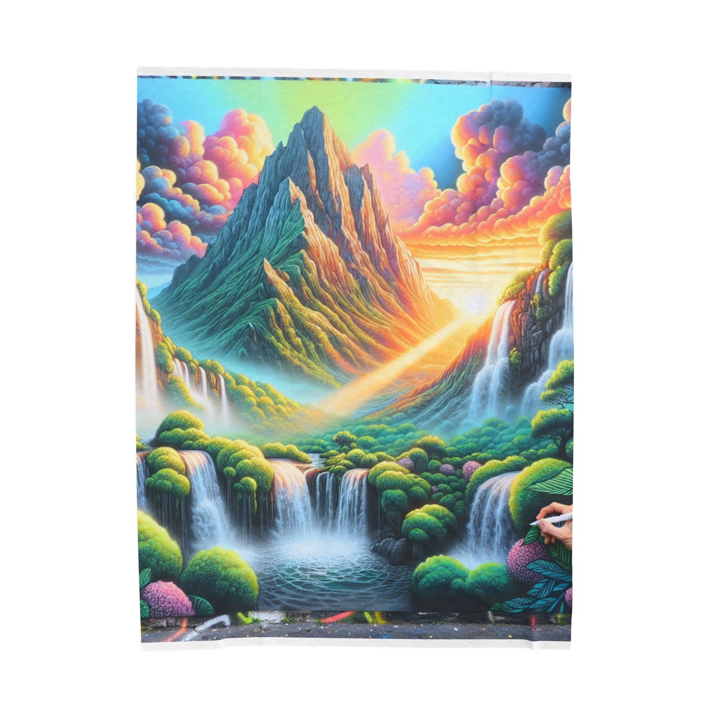 Cascading Wonders - Plush Blanket