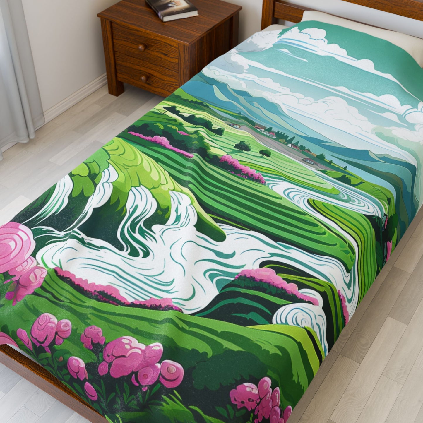 Surreal Blossom Valley- Plush Blanket