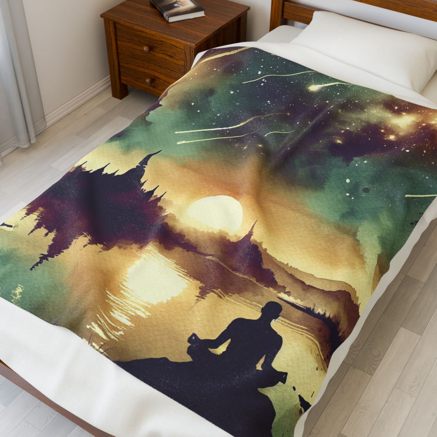 Celestial Reflections At Dusk - Plush Blanket