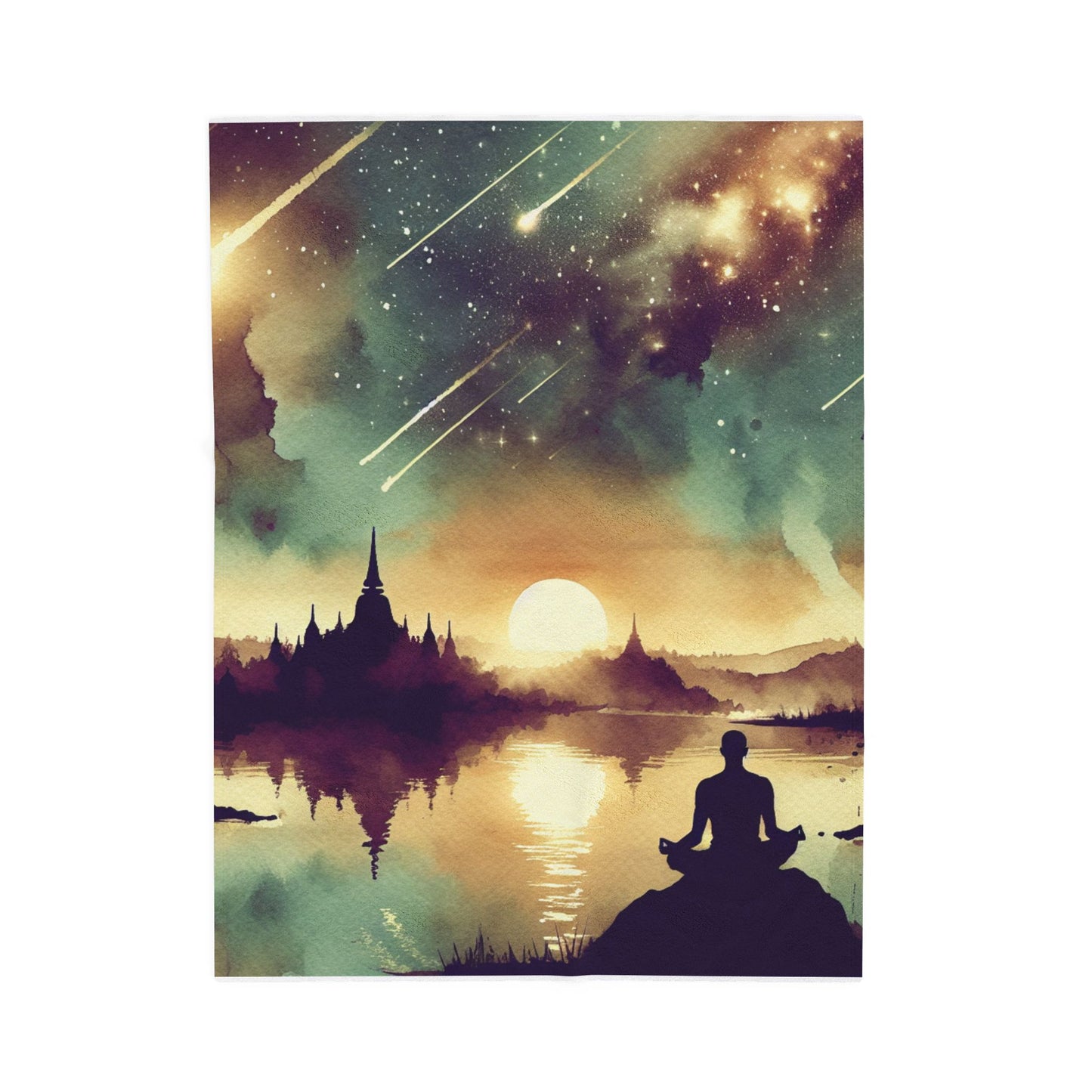 Celestial Reflections At Dusk - Plush Blanket
