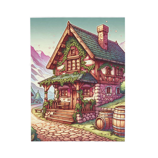 Charming Rustic Retreat - Plush Blanket