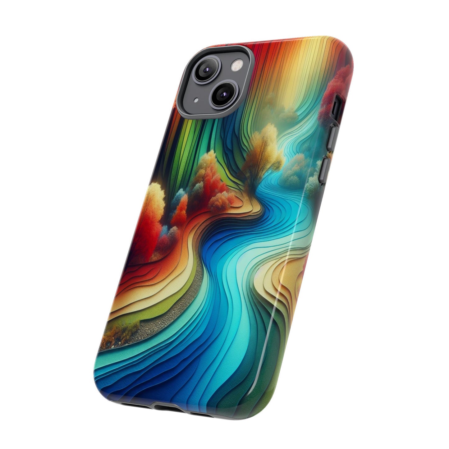 Protective River of Colors Iphone Case Compatible With Iphone 16 15 14 - Iphone Cover